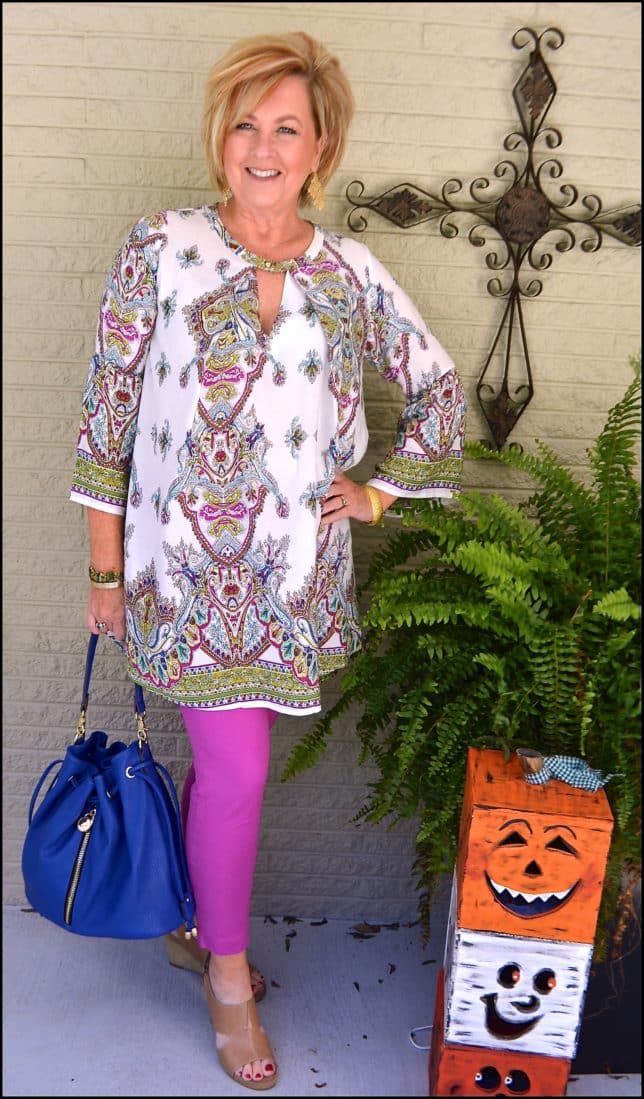 50 IS NOT OLD | TUNIC AND SKINNY PANTS