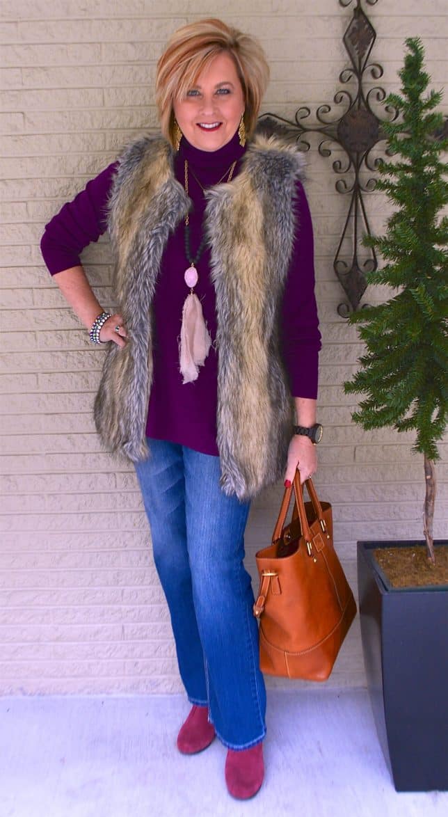 50 IS NOT OLD | FAUX FUR VEST FOR WARMTH