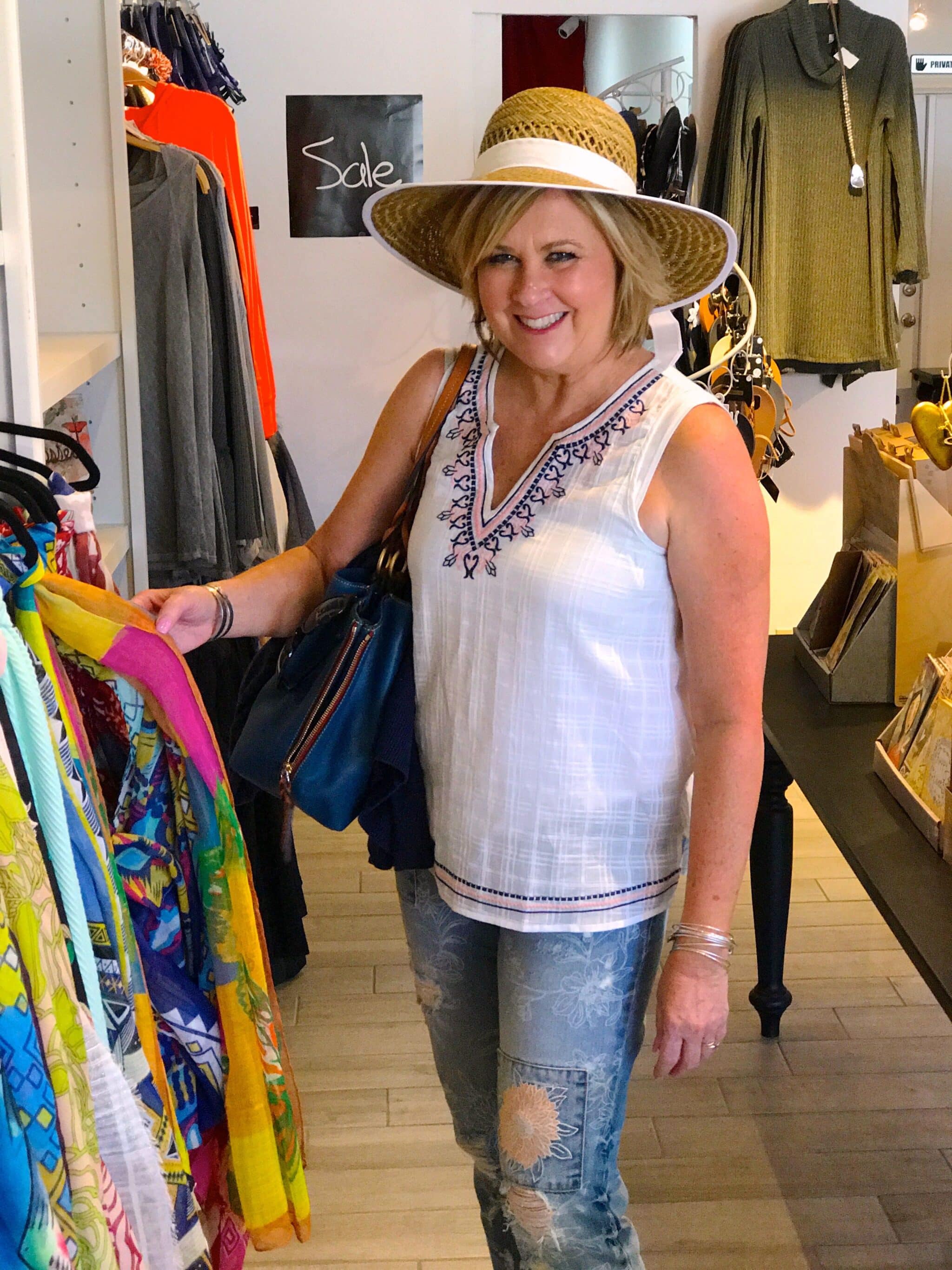 50 IS NOT OLD | EMBROIDERED JEANS AND TOP