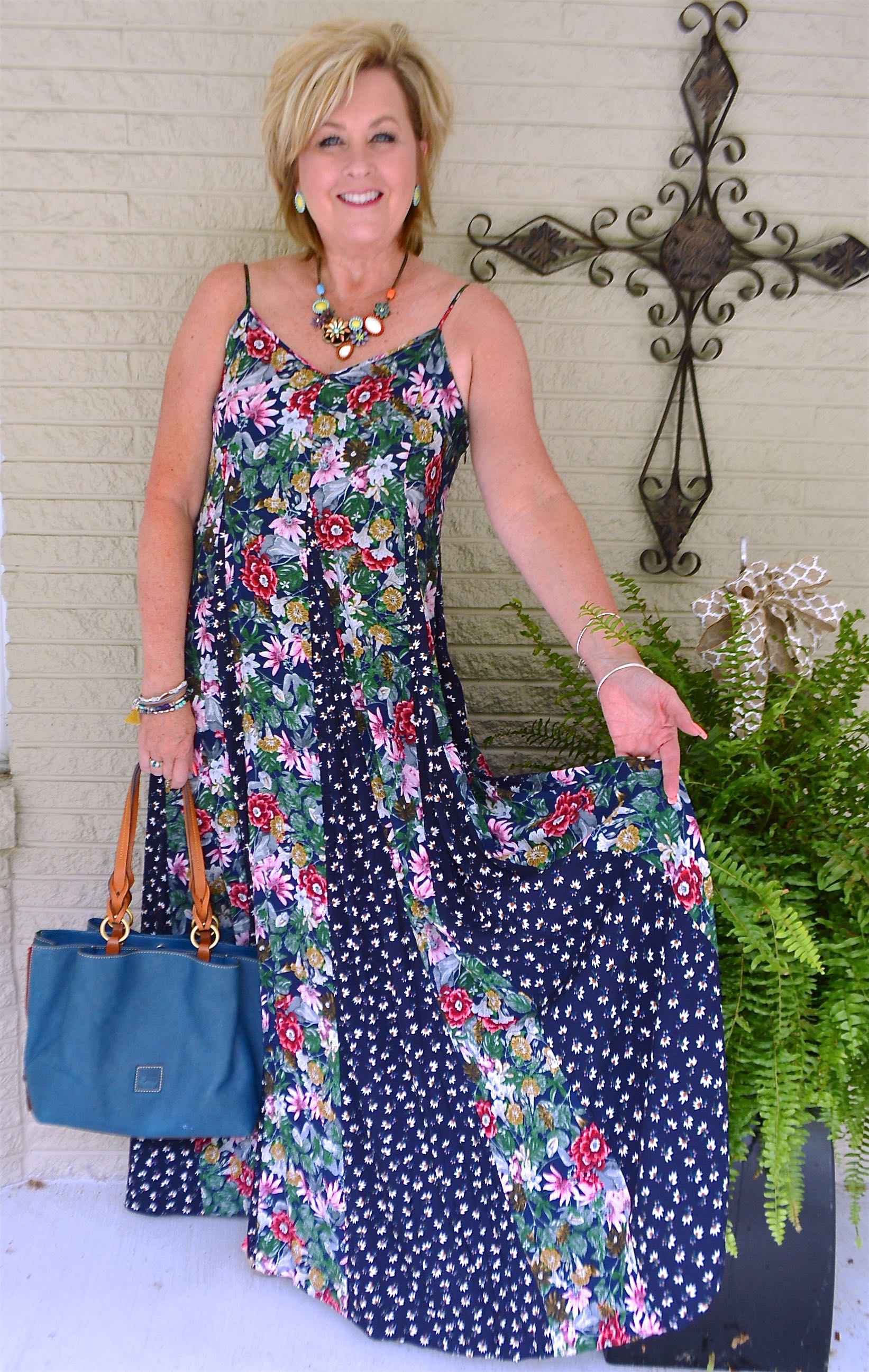 50 IS NOT OLD | STYLING A LONG MAXI DRESS