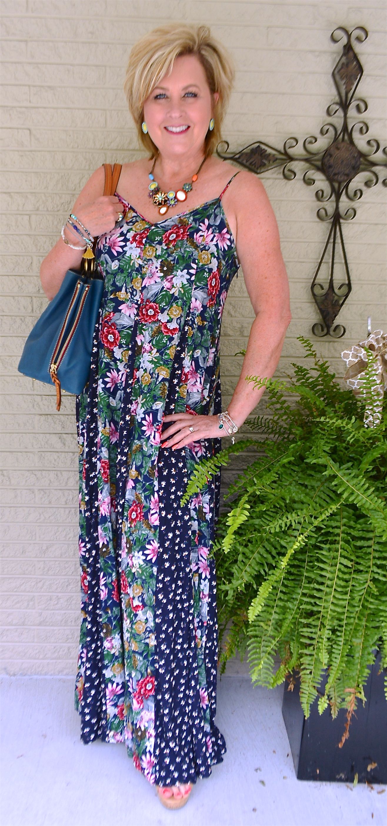 50 IS NOT OLD | STYLING A LONG MAXI DRESS