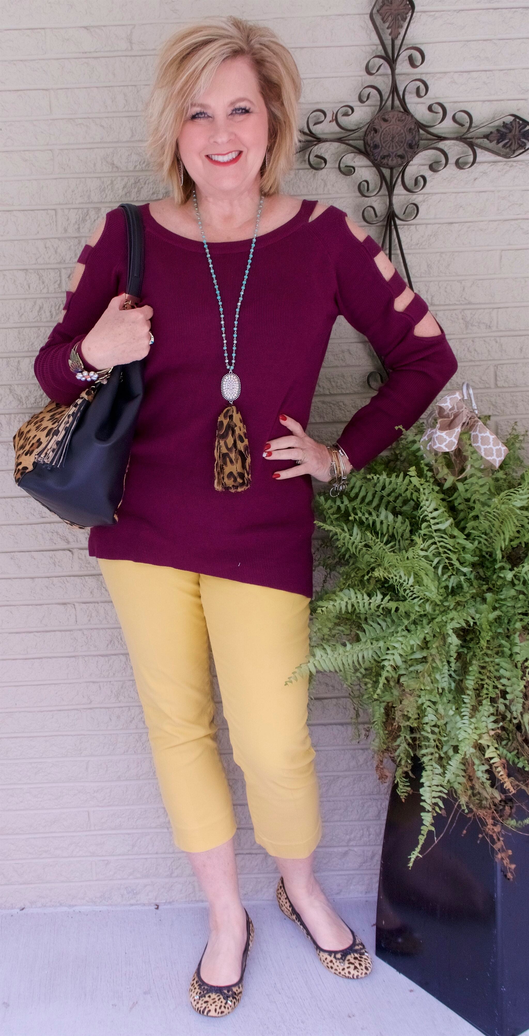 50 IS NOT OLD | CAN YOU WEAR COLD SHOULDER TOPS IN THE WINTER