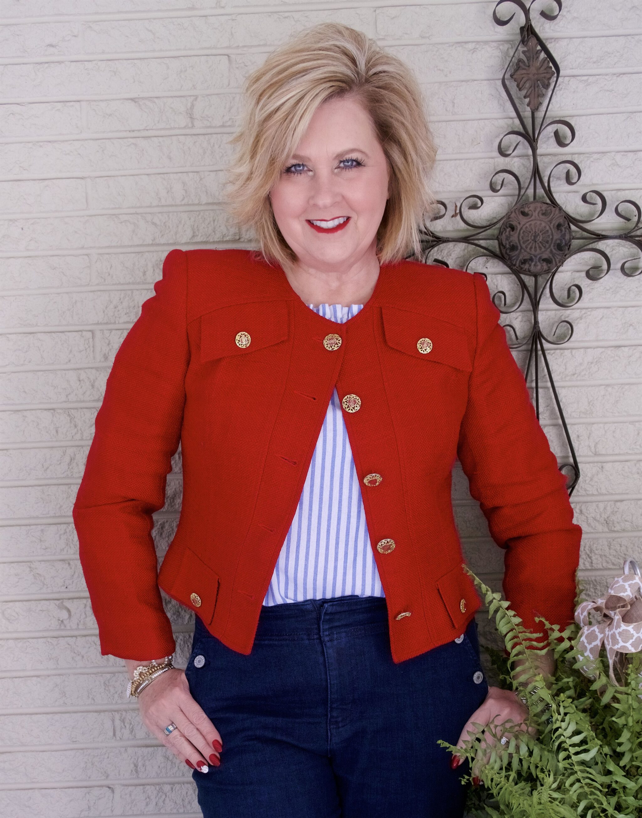 50 IS NOT OLD | SAILOR PANTS AND A CROP JACKET