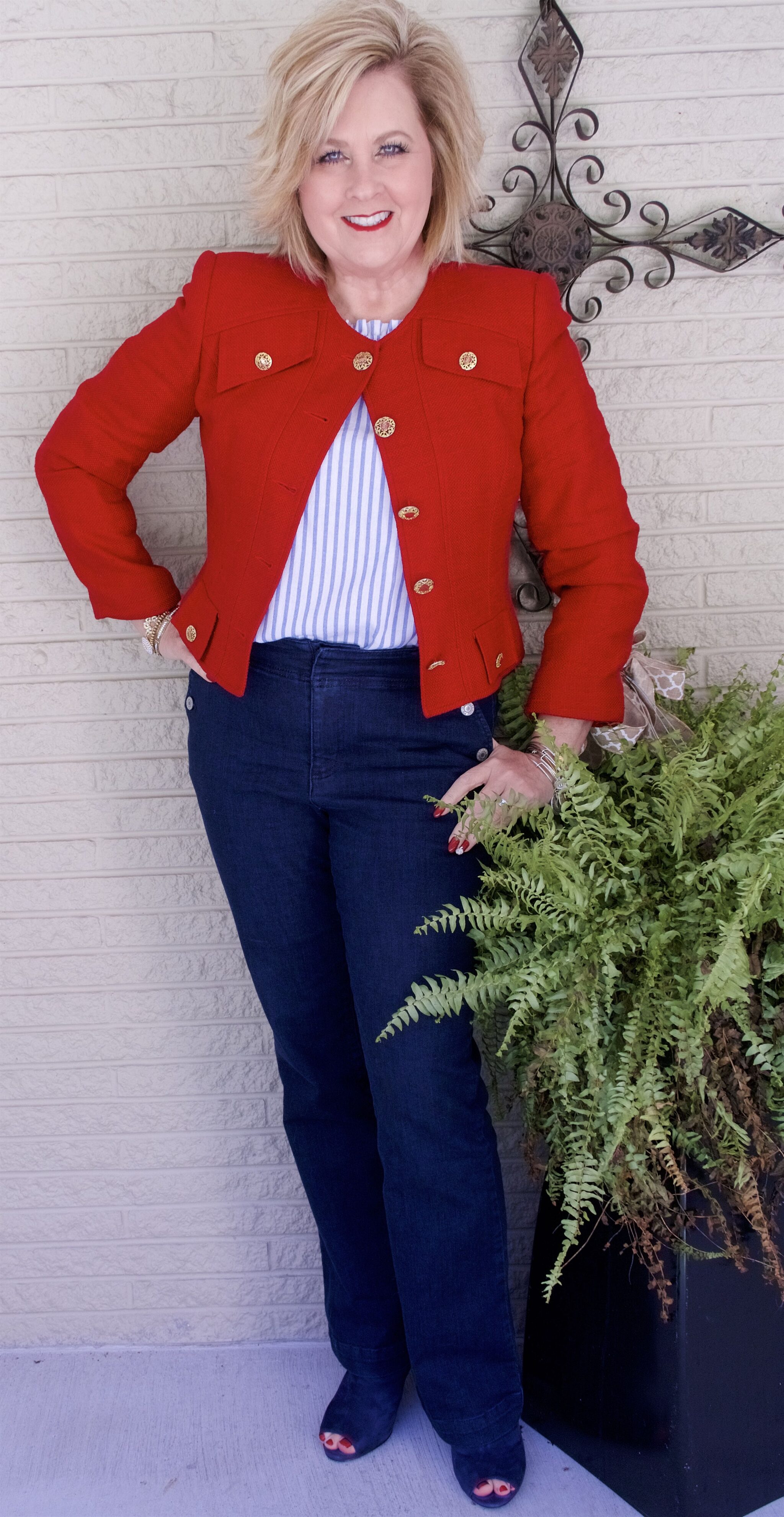 50 IS NOT OLD | SAILOR PANTS AND A CROP JACKET