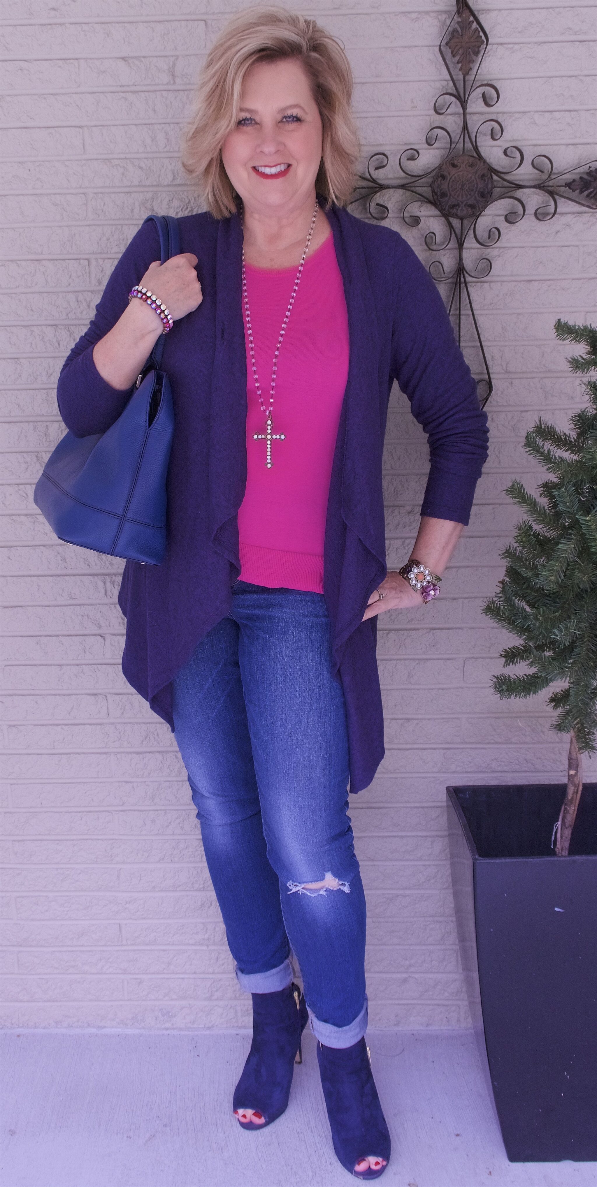 50 IS NOT OLD | WATERFALL STYLE CARDIGAN IS SLIMMING