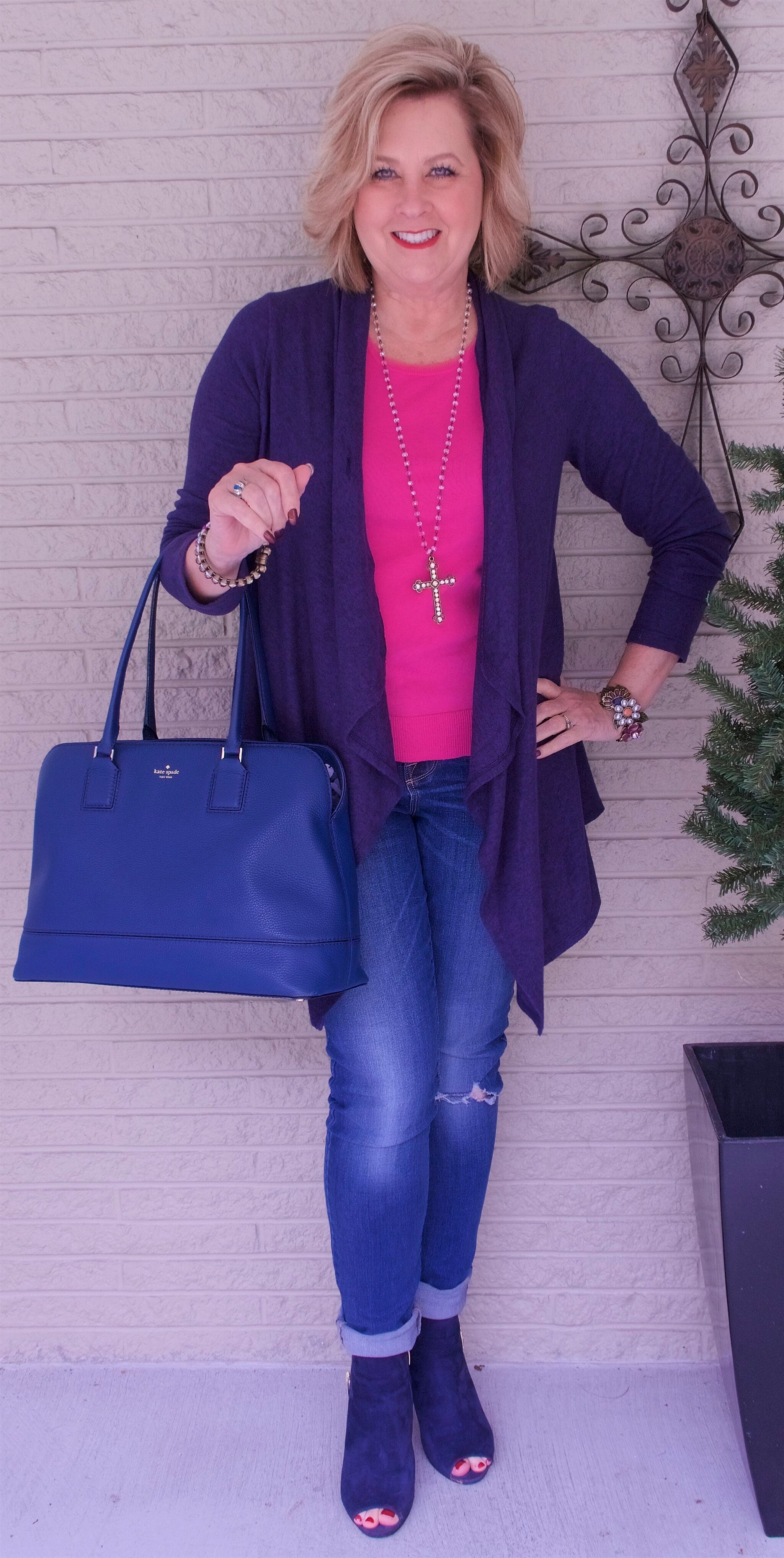 50 IS NOT OLD | WATERFALL STYLE CARDIGAN IS SLIMMING