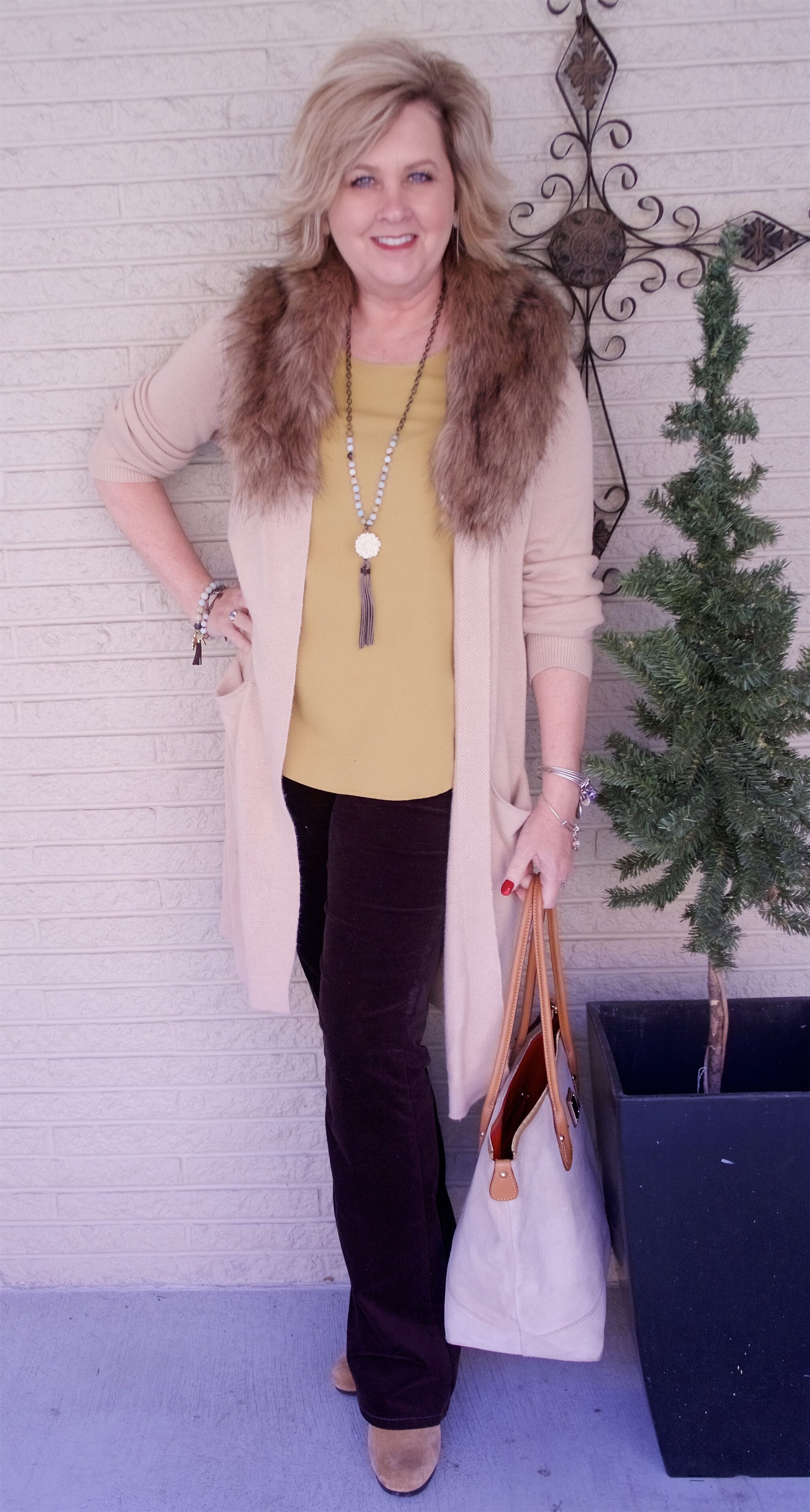 50 IS NOT OLD | A FAUX FUR COLLAR AS AN ACCESSORY