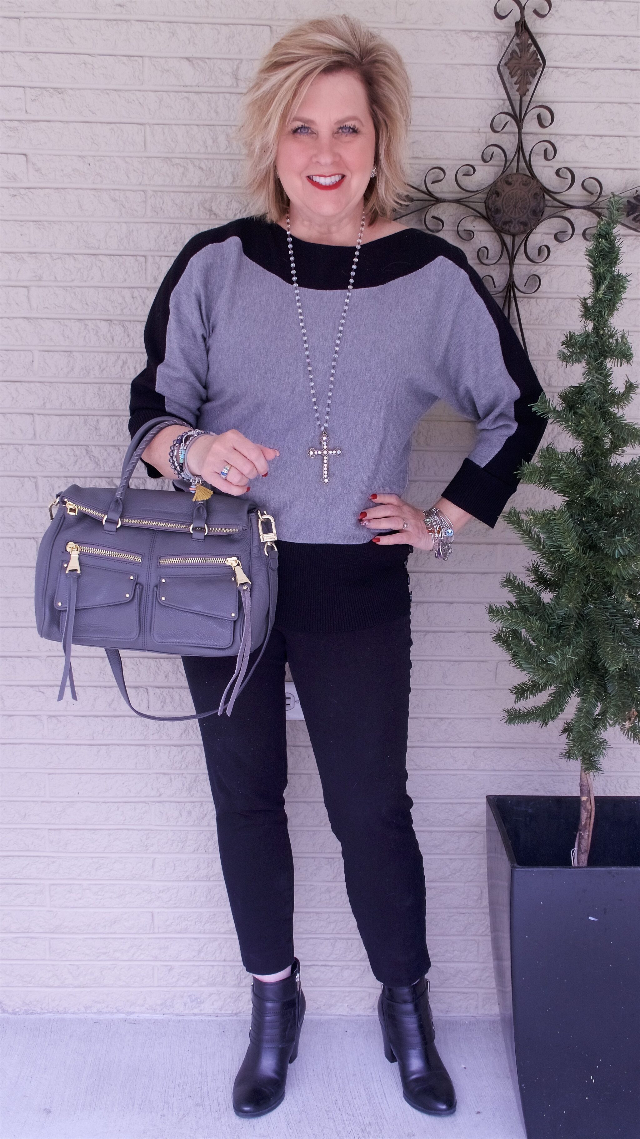 50 IS NOT OLD | HOW TO WEAR BLACK AND GRAY AND NOT LOOK DRAB