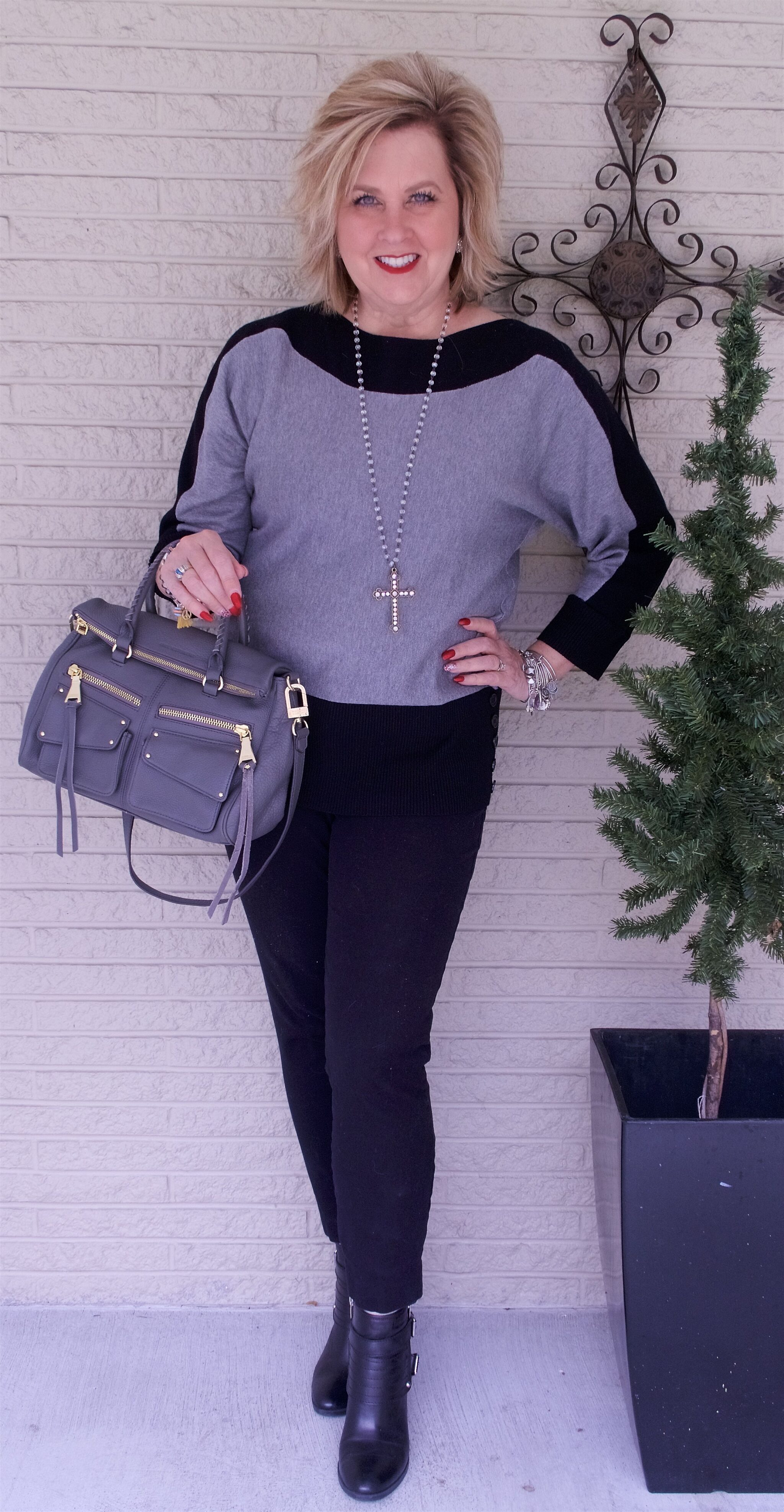 50 IS NOT OLD | HOW TO WEAR BLACK AND GRAY AND NOT LOOK DRAB