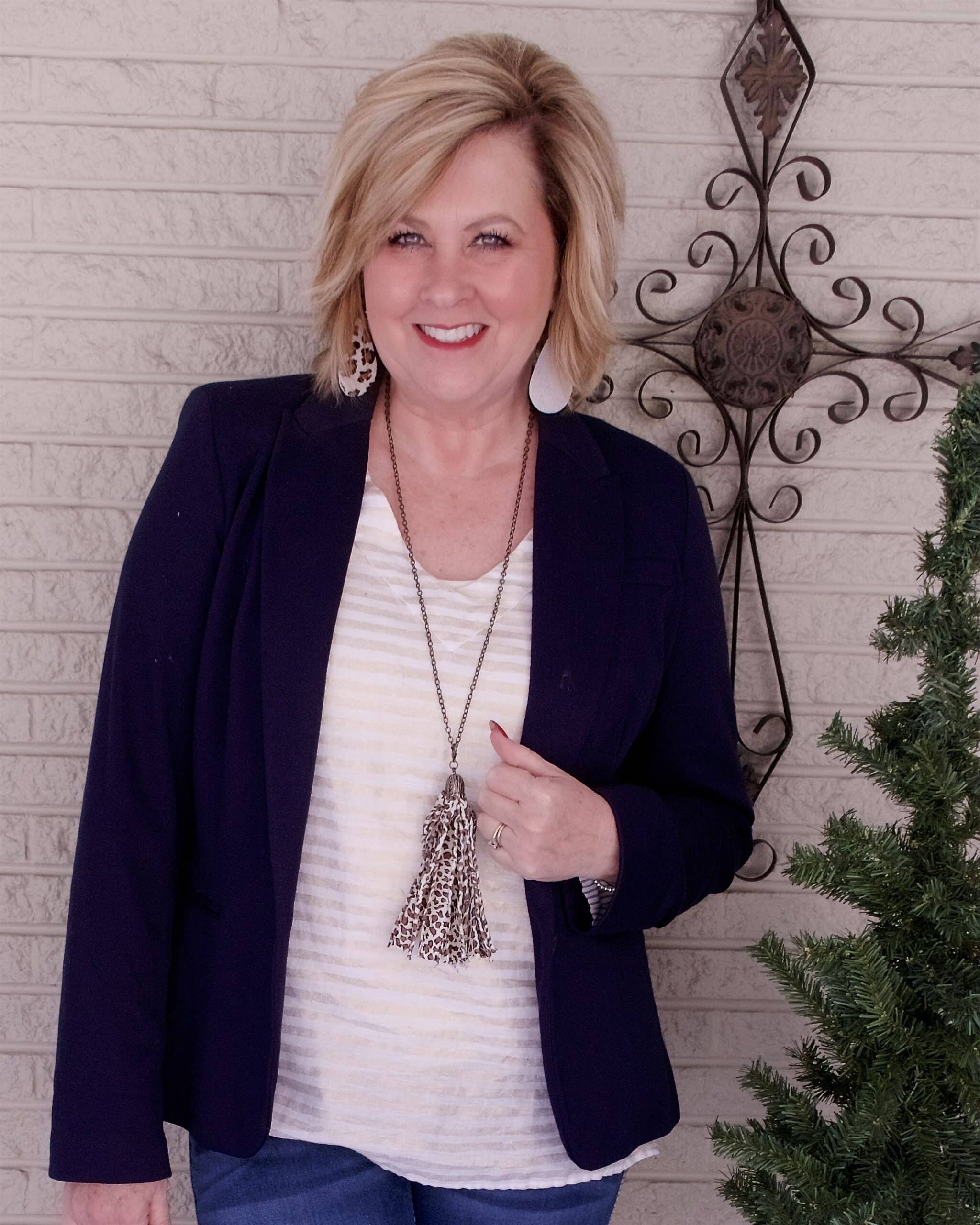 50 IS NOT OLD | A CLASSIC NAVY BLAZER