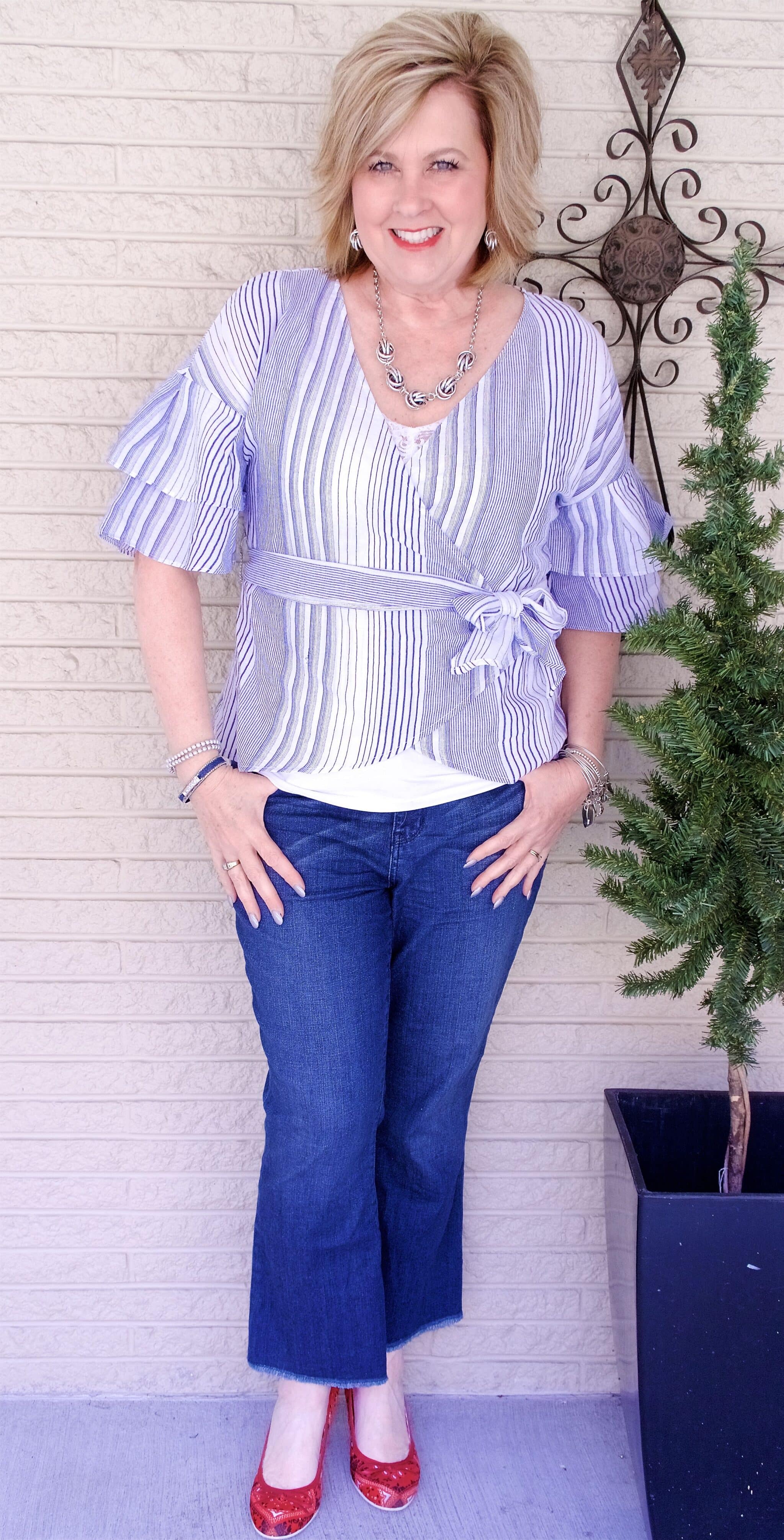 50 IS NOT OLD | FRINGE HEM AND KICK FLARE | FASHION OVER 40