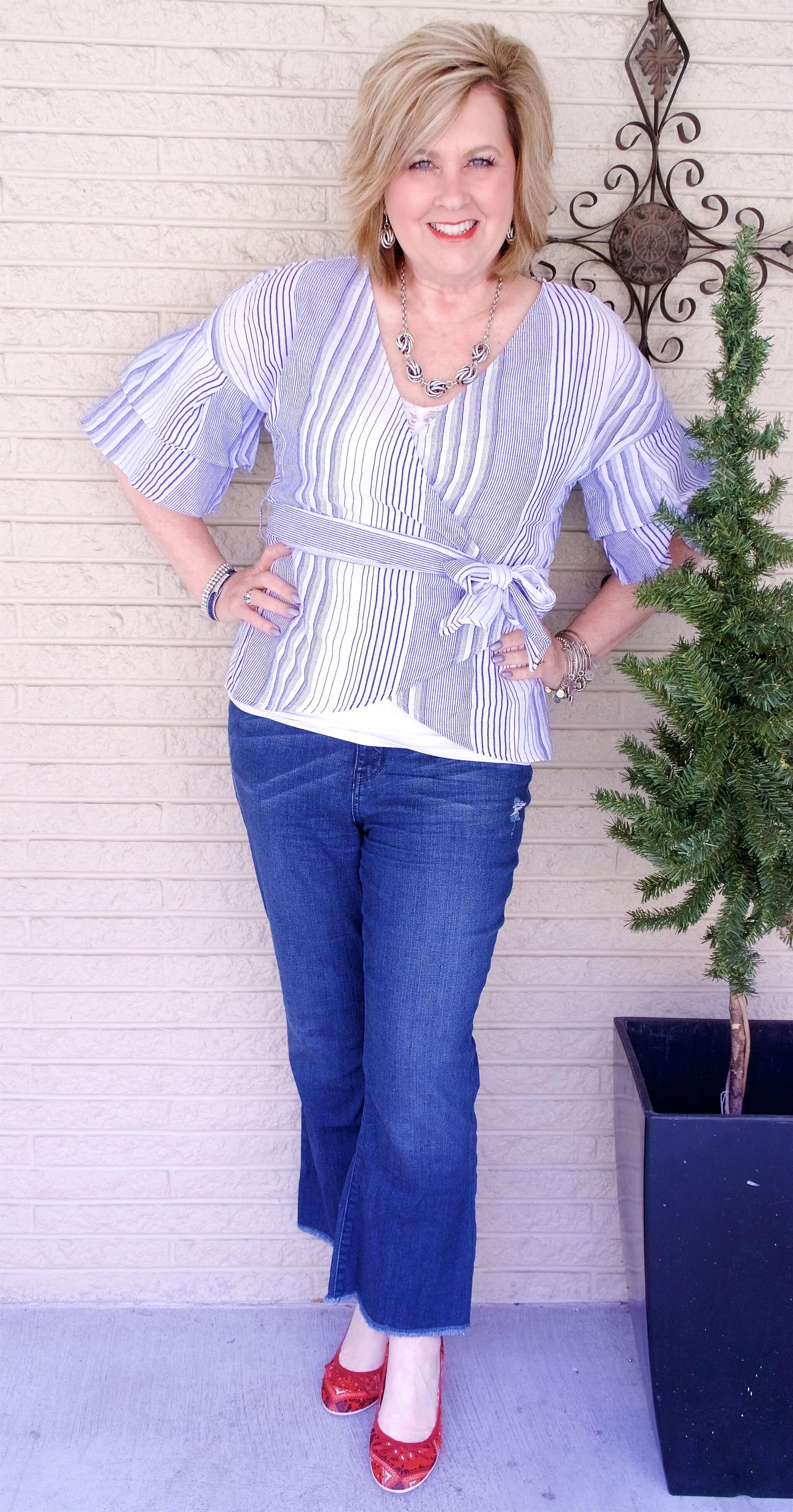 50 IS NOT OLD | FRINGE HEM AND KICK FLARE | FASHION OVER 40