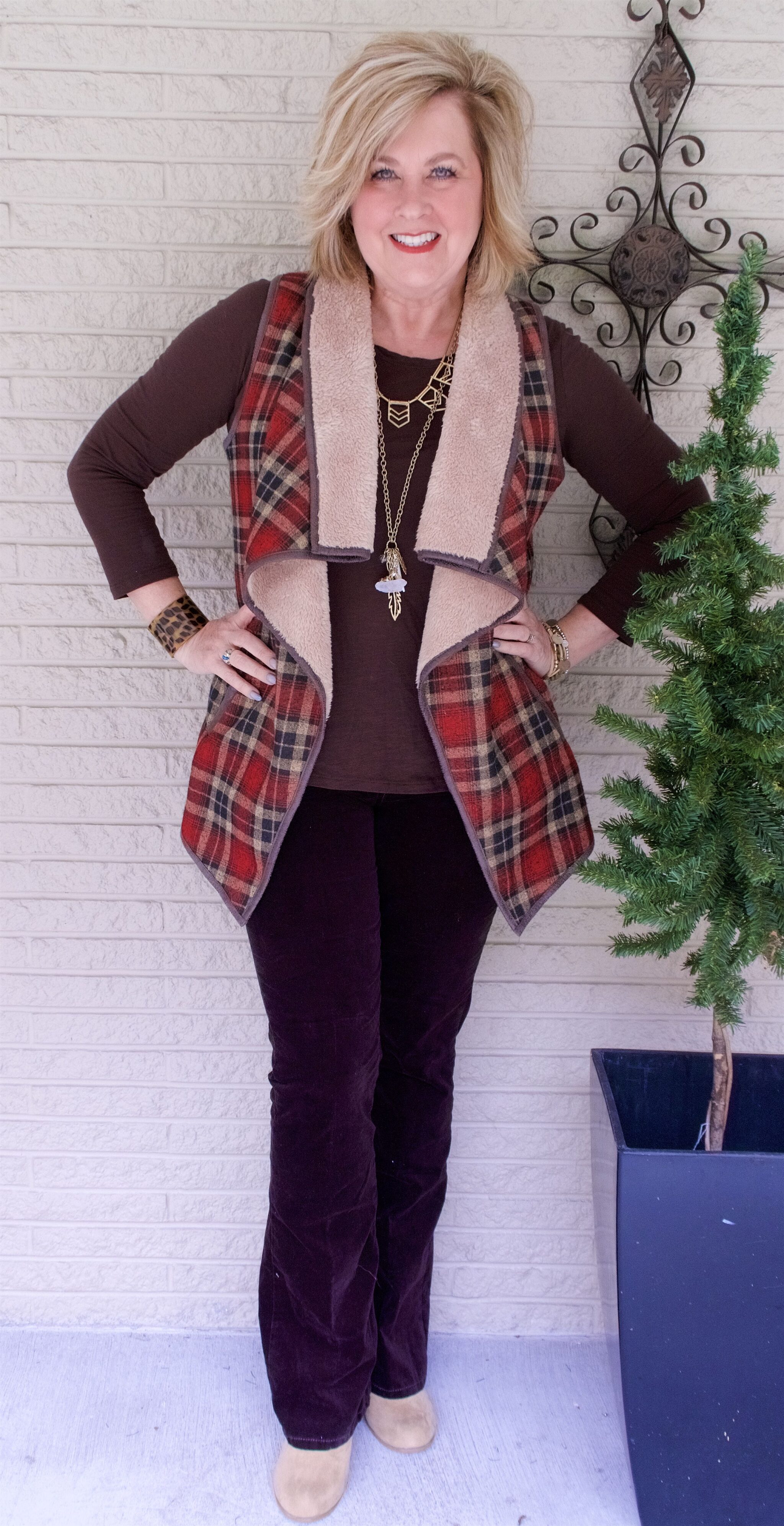 50 IS NOT OLD | STYLING A SHERPA VEST | FASHION OVER 40