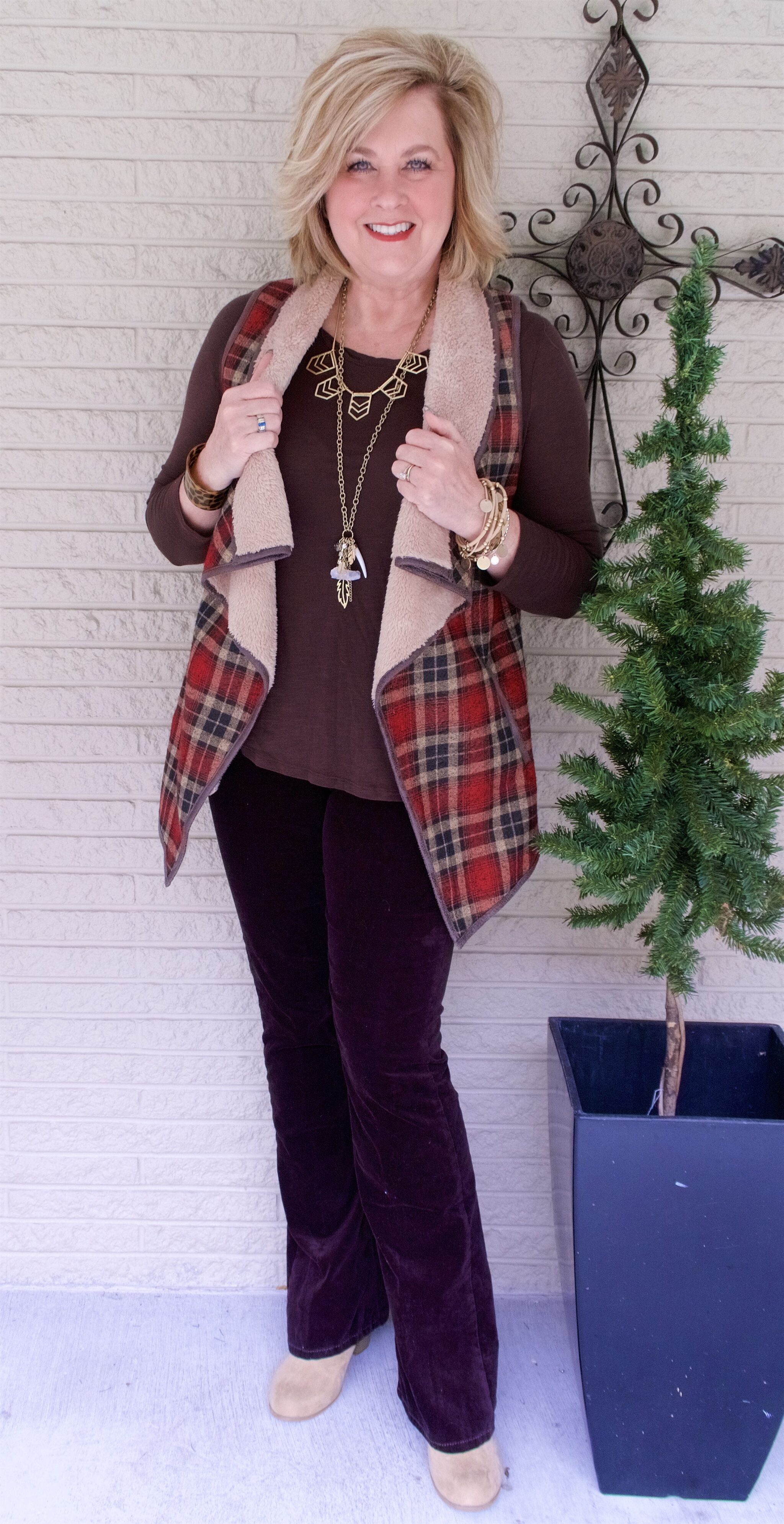 50 IS NOT OLD | STYLING A SHERPA VEST | FASHION OVER 40