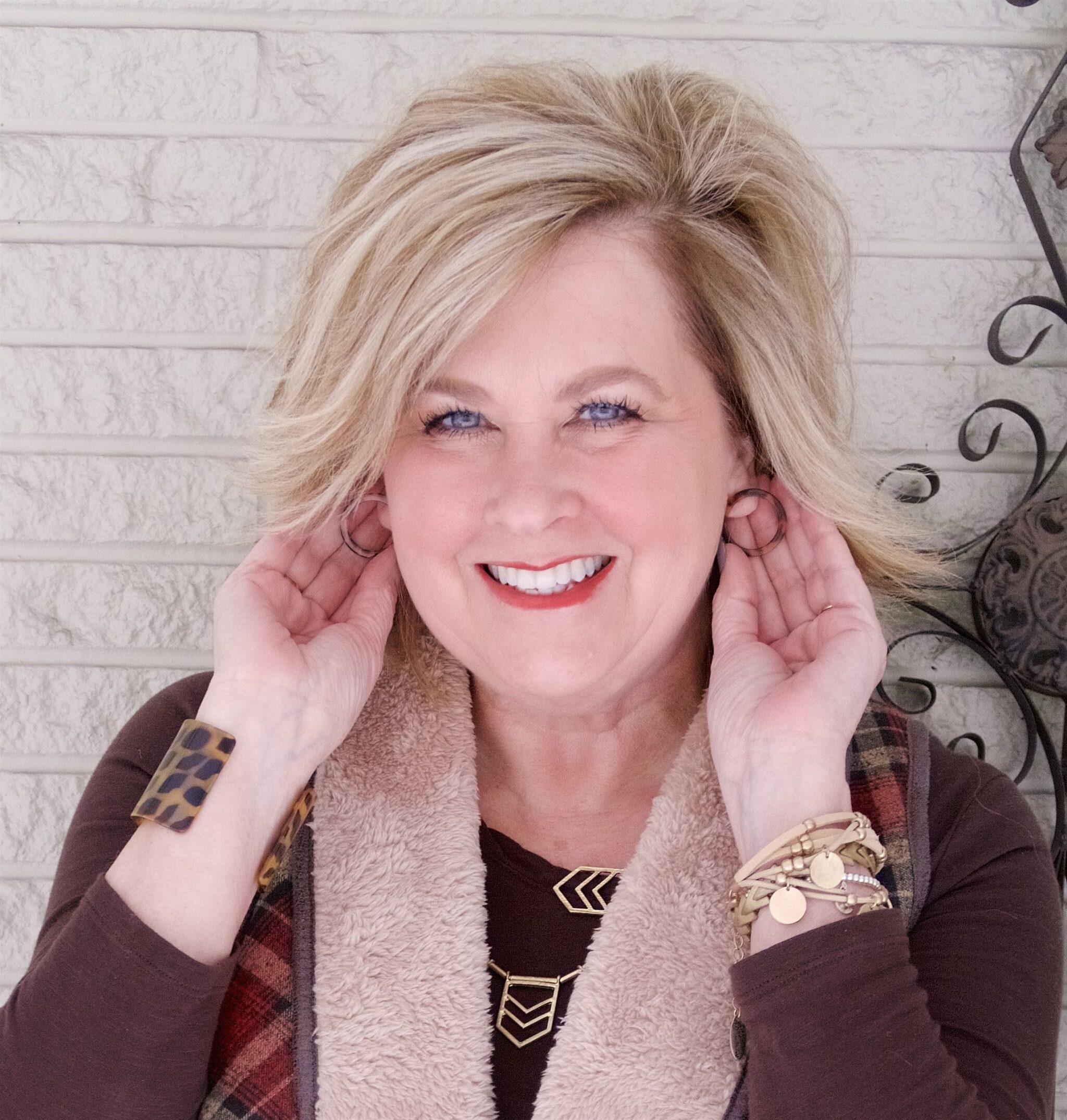 50 IS NOT OLD | STYLING A SHERPA VEST | FASHION OVER 40