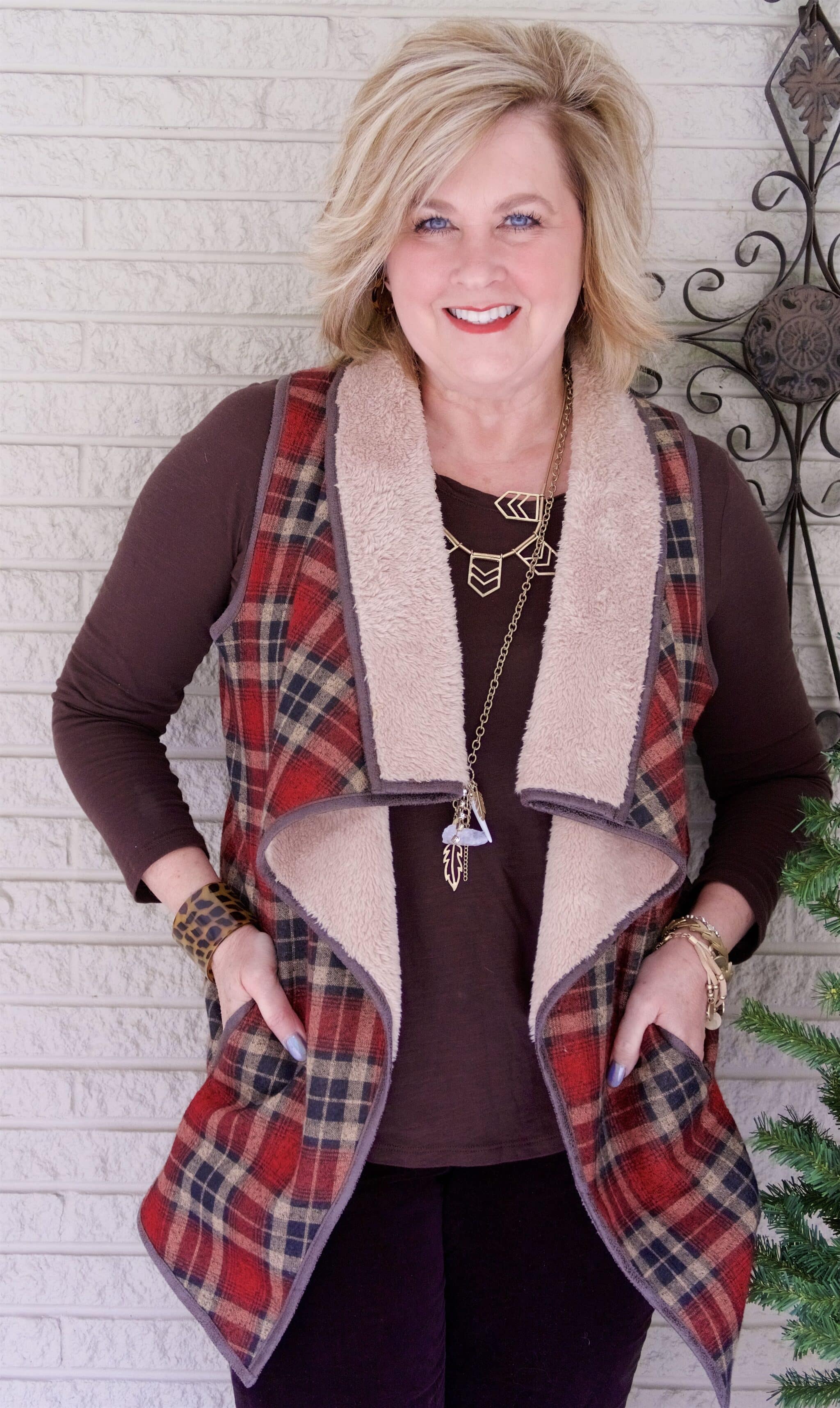 50 IS NOT OLD | STYLING A SHERPA VEST | FASHION OVER 40