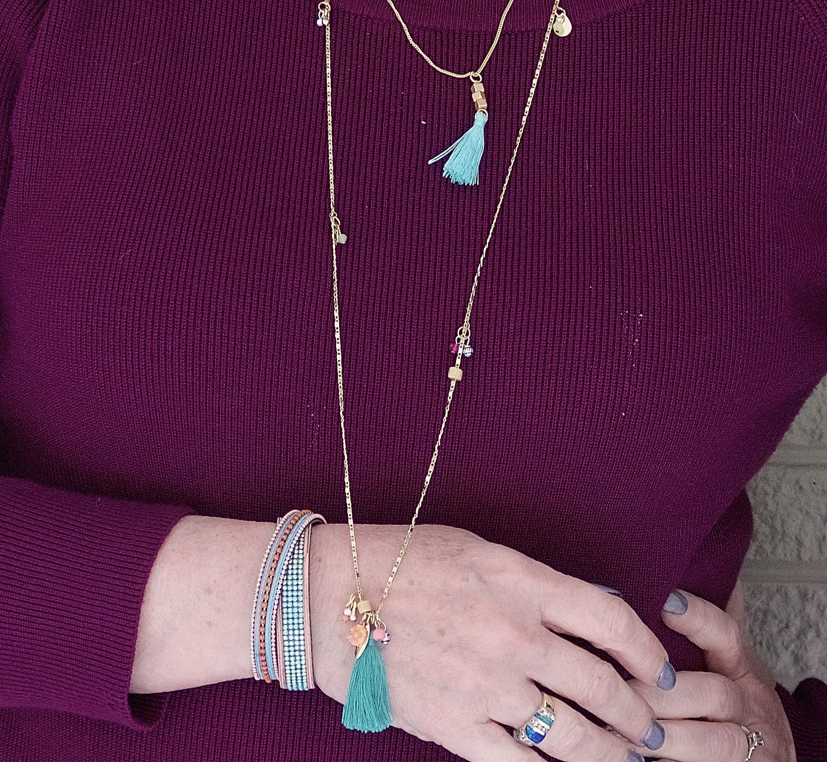 50 IS NOT OLD | PAIRING CLARET AND TURQUOISE TOGETHER | FASHION OVER 40