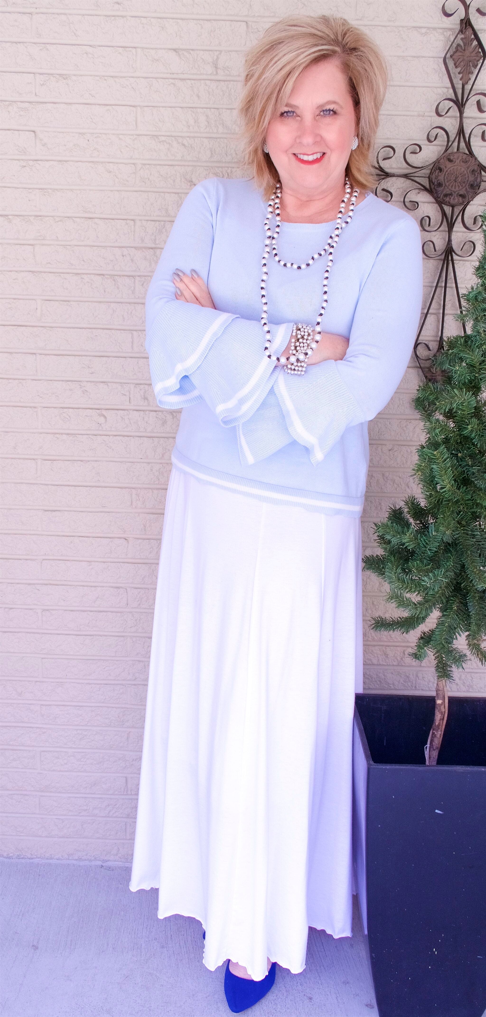 50 IS NOT OLD | A LONGER SKIRT FOR SPRING | FASHION OVER 40