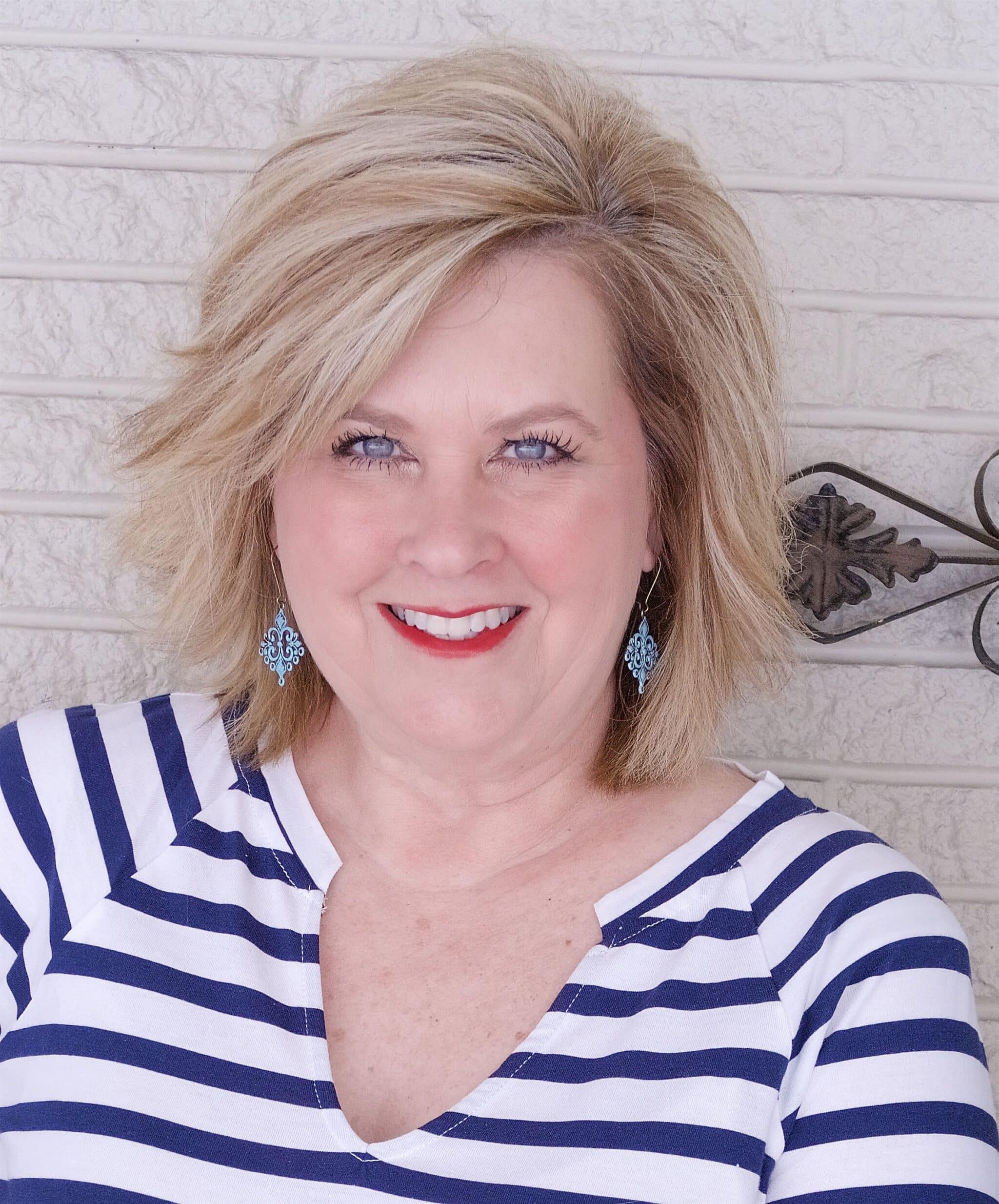 50 IS NOT OLD | SAILOR STRIPES AND EYELET TRIM | FASHION OVER 40