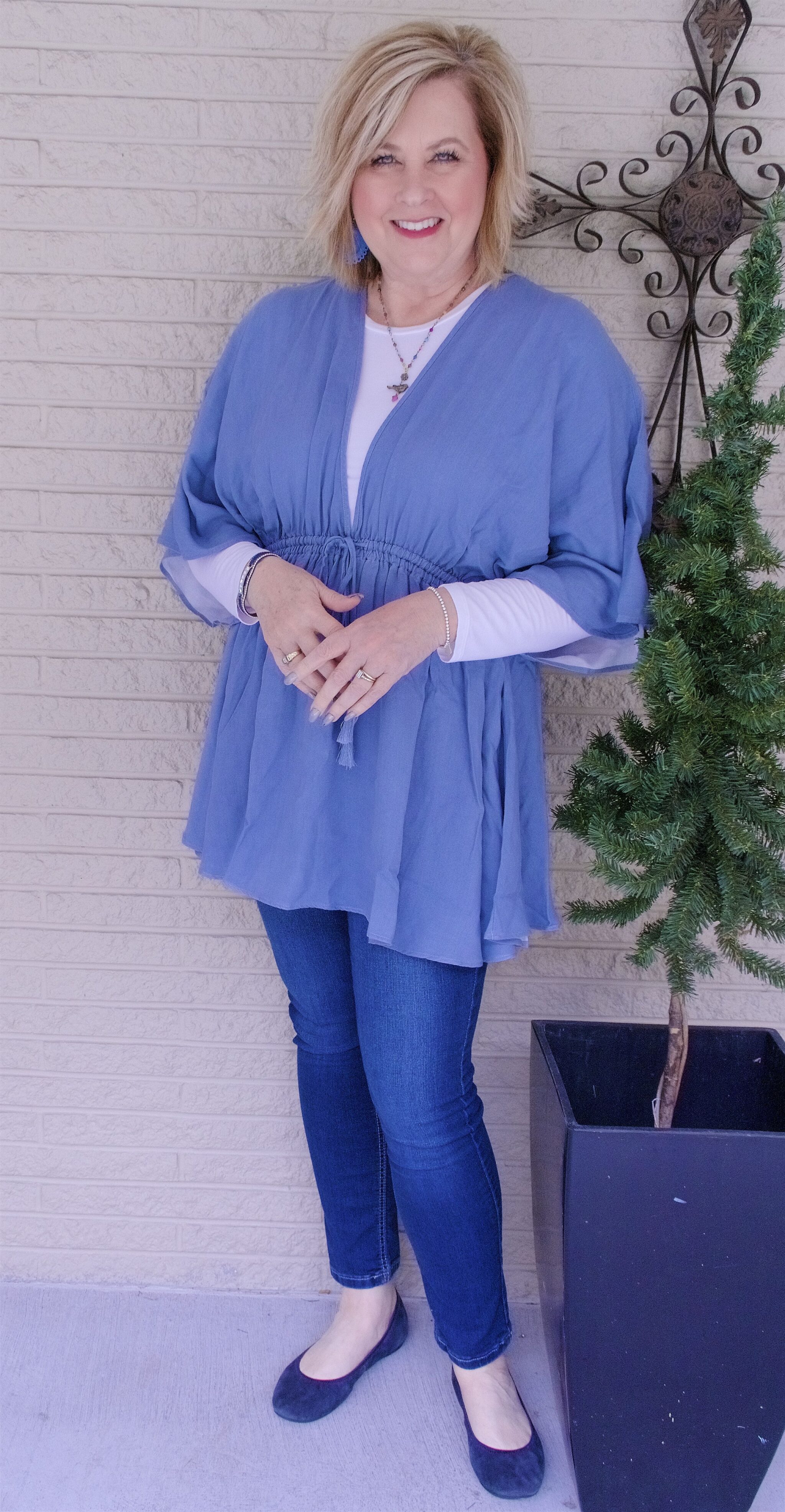 50 IS NOT OLD | USING A PONCHO AS A COVERUP | FASHION OVER 40