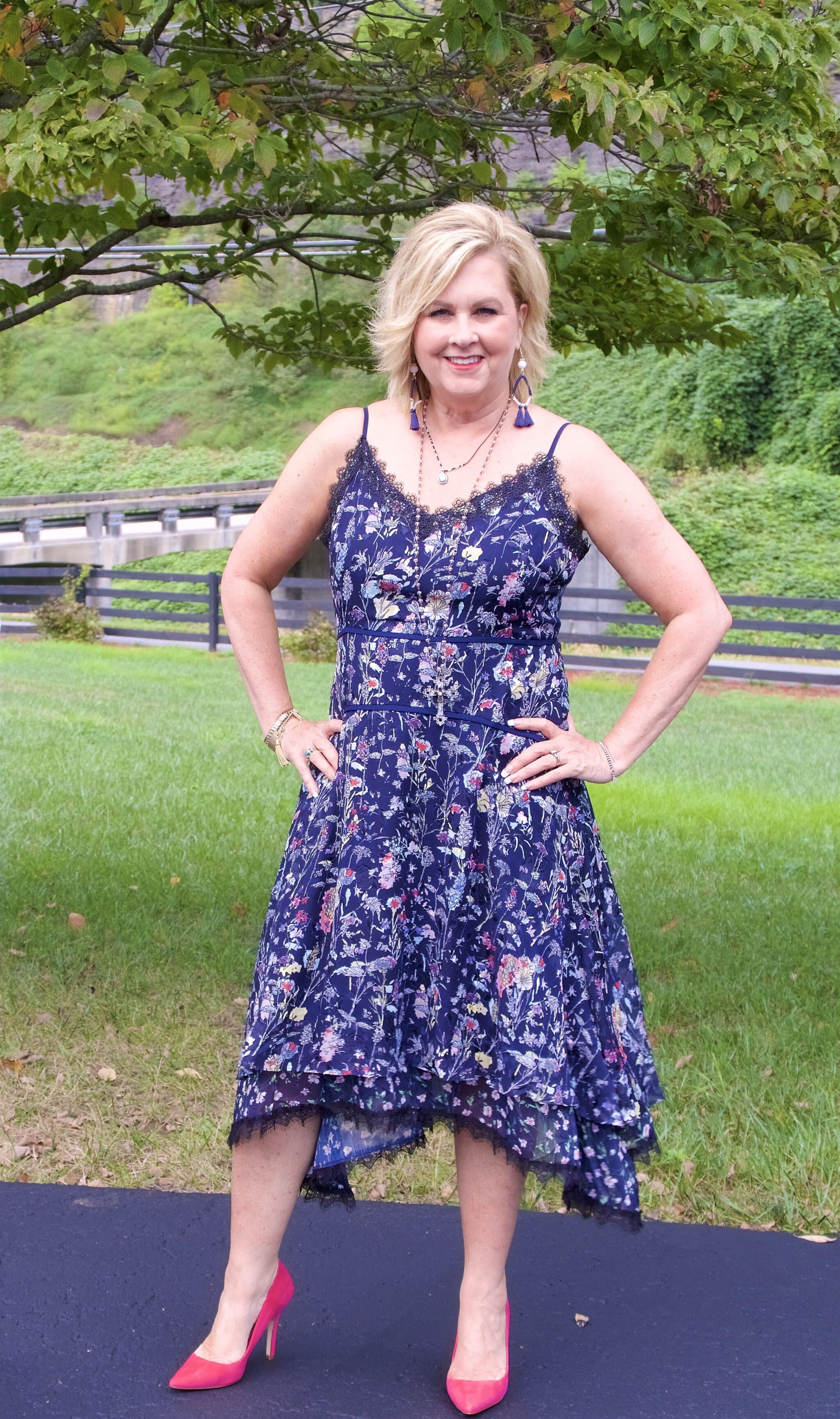 50 IS NOT OLD | FLORAL MIDI DRESS | FASHION OVER 40