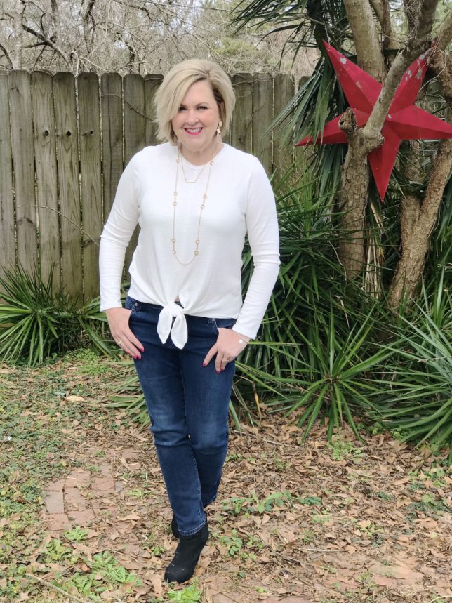 50 IS NOT OLD | WHY YOU NEED A WHITE TOP FOR SPRING | FASHION OVER 40