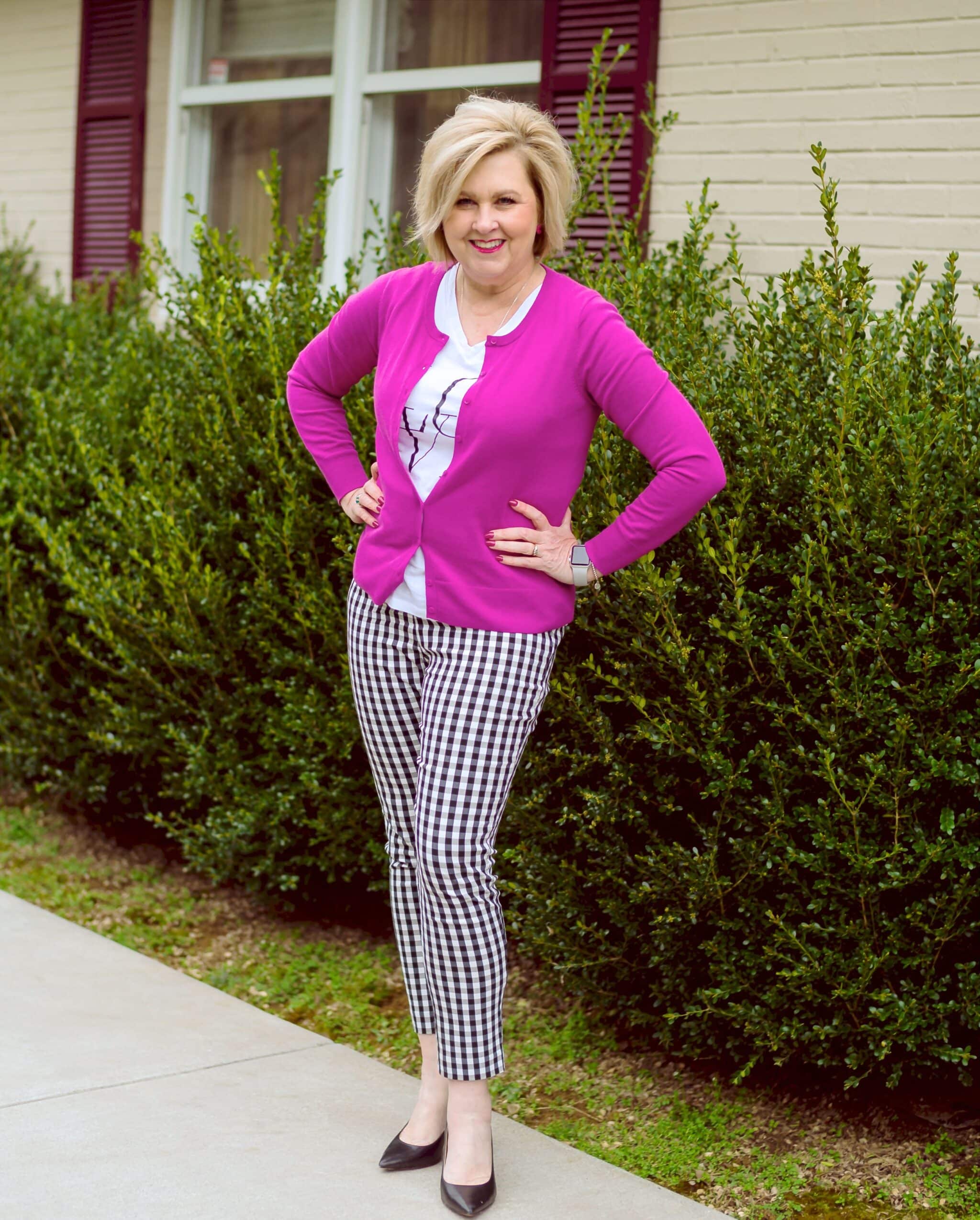 50 IS NOT OLD | ADDING A POP OF COLOR TO BLACK AND WHITE | FASHION OVER 40