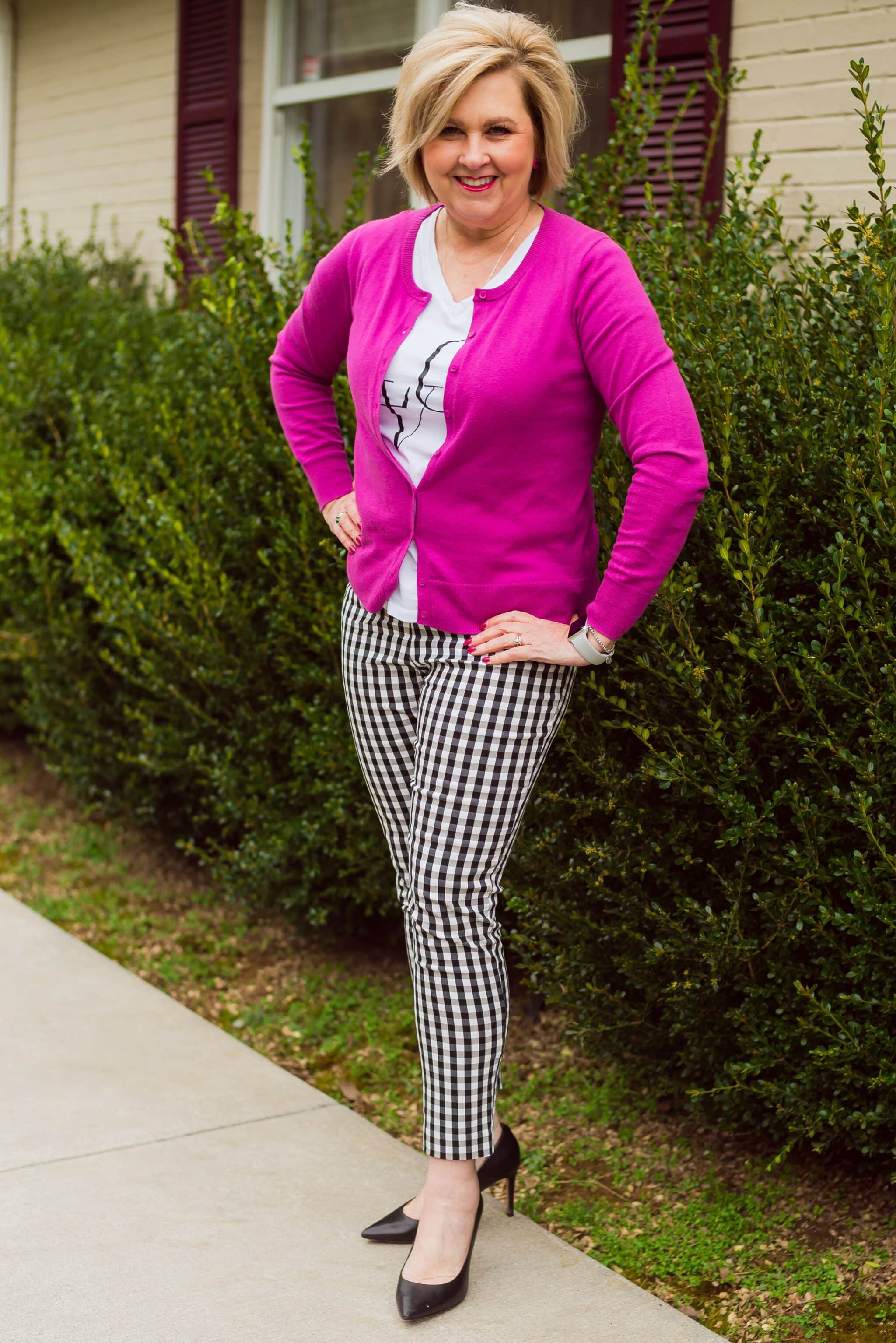 50 IS NOT OLD | ADDING A POP OF COLOR TO BLACK AND WHITE | FASHION OVER 40