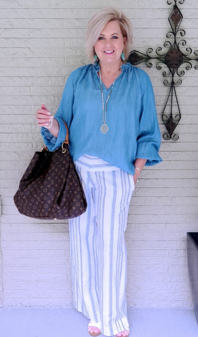 50 IS NOT OLD | STYLING A ROMANTIC TOP OVER 40 | FASHION OVER 40