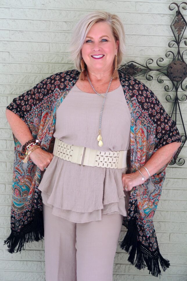 50 IS NOT OLD | HOW TO ADD A KIMONO TO YOUR OUTFIT | 50 IS NOT OLD