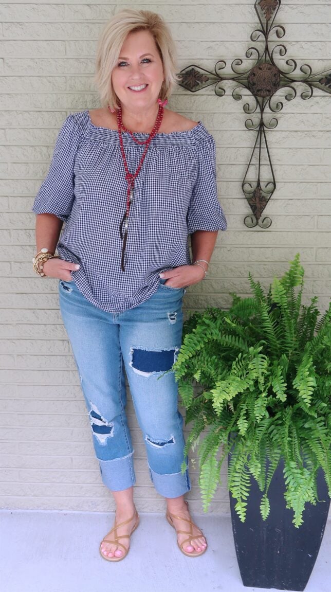 50 IS NOT OLD | DISTRESSED JEANS WITH NO HOLES | FASHION OVER 50