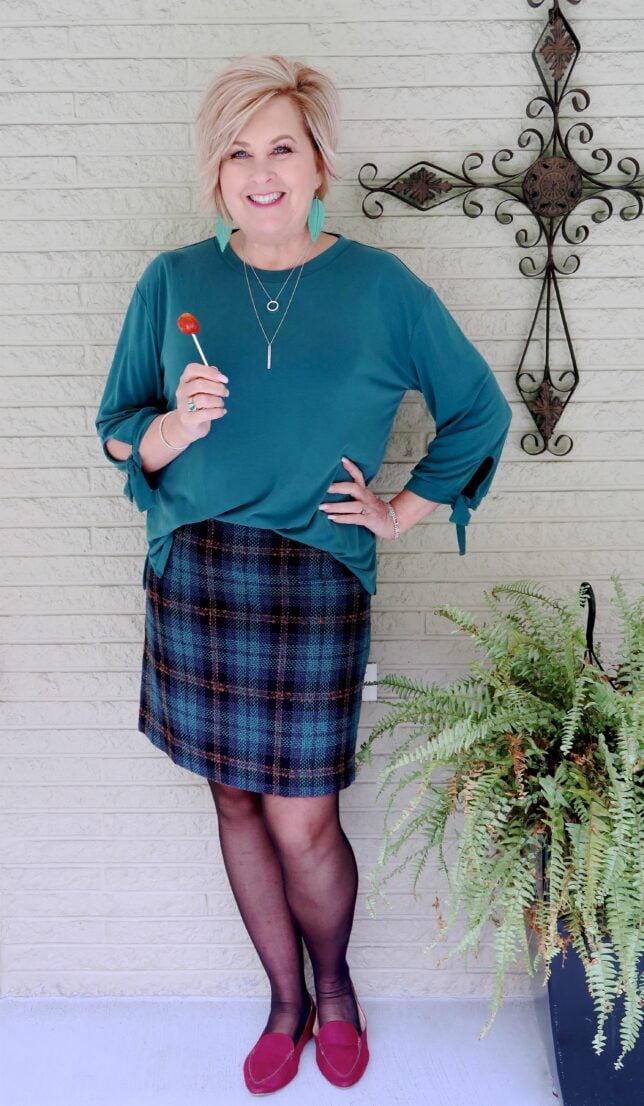 50 IS NOT OLD | HOW TO WEAR A PLAID SKIRT OVER 40 | FASHION OVER 40