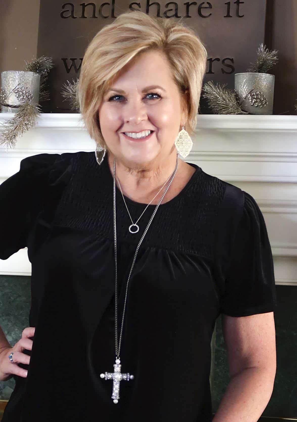smocked velvet tee for a stylish thanksgiving