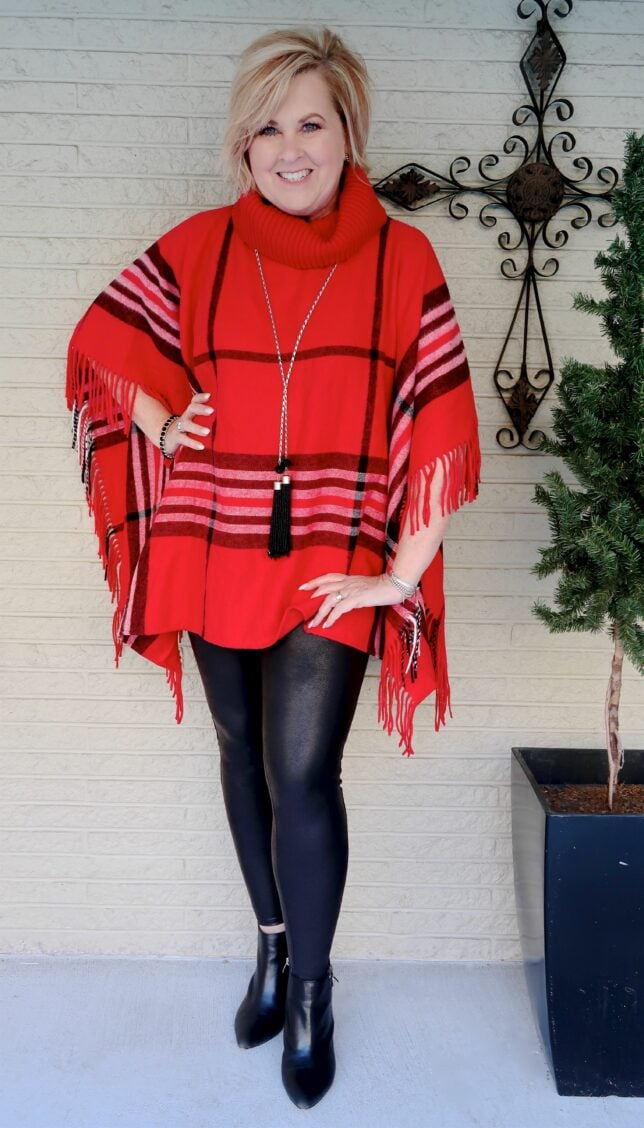 Red Christmas Poncho
