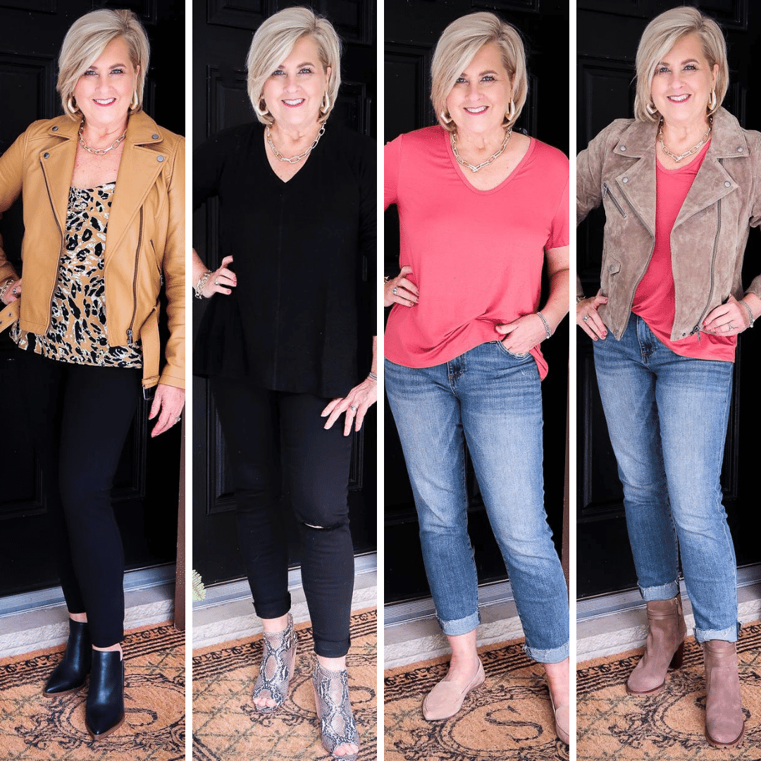 Fashion Blogger 50 Is Not Old is showing 4 different looks from the Nordstrom Anniversary Sale