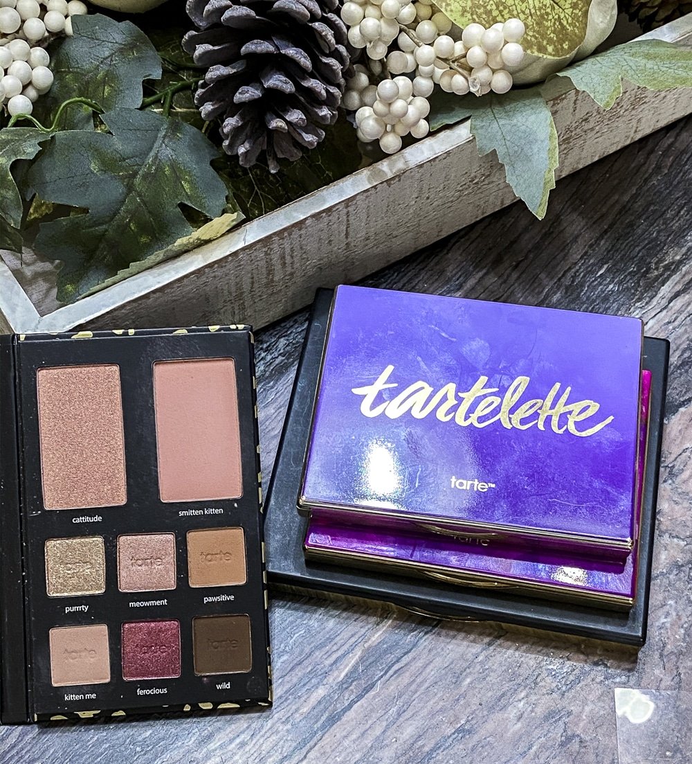 Fashion Blogger 50 Is Not Old is showing, Maneater Tarte Eyeshadow Palette opened