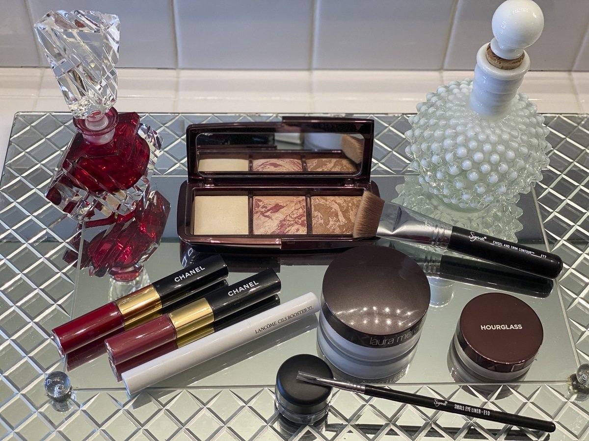 Fashion Blogger 50 Is Not Old showing her latest makeup purchases from Nordstrom