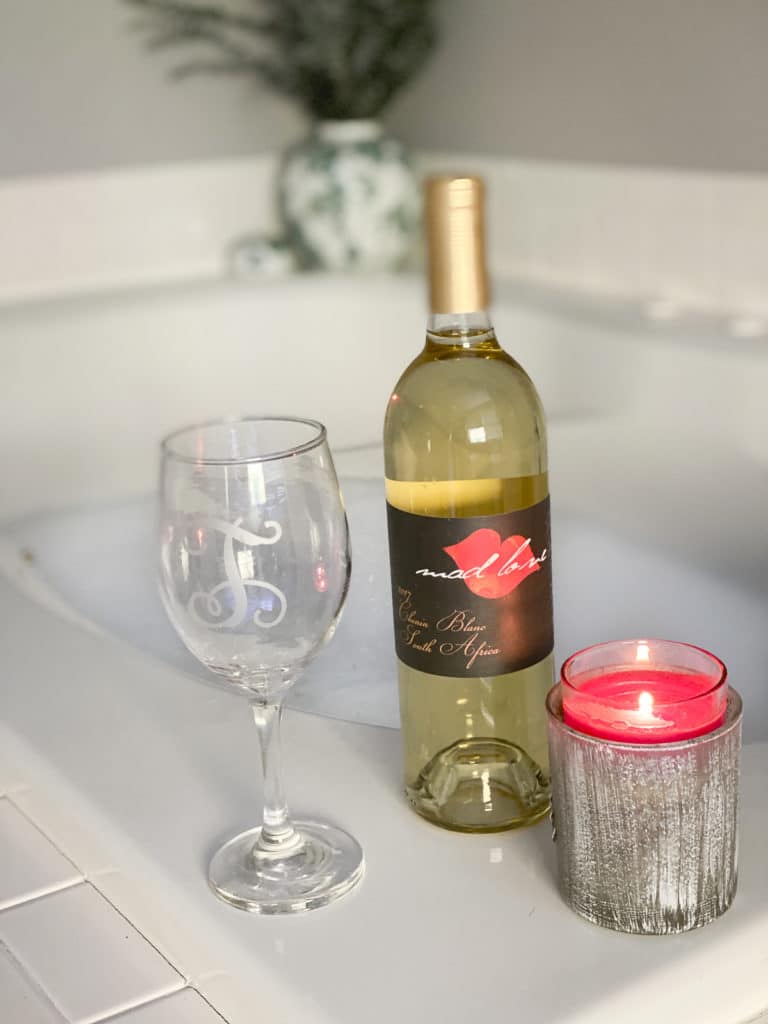 Fashion Blogger 50 Is Not Old is ready to relax with a bottle of wine from a Vine Oh! subscription box