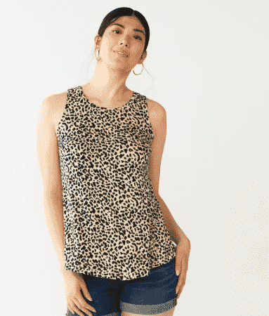 cheetah print tank from Kohl's