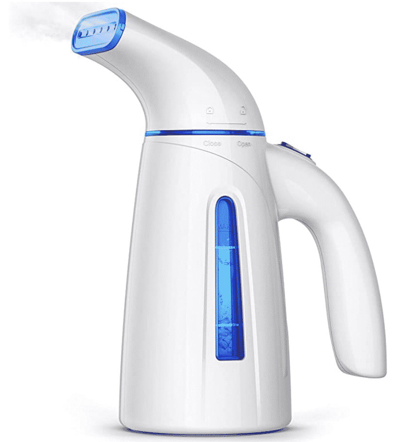 Over 40 Fashion Blogger, Tania Stephens, is showing items from Amazon that you didn't know you needed, including this portable handheld garment steamer