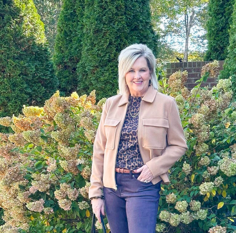 Over 50 Fashion Blogger, Tania Stephens is showing how to style one pair of pants five ways for fall50