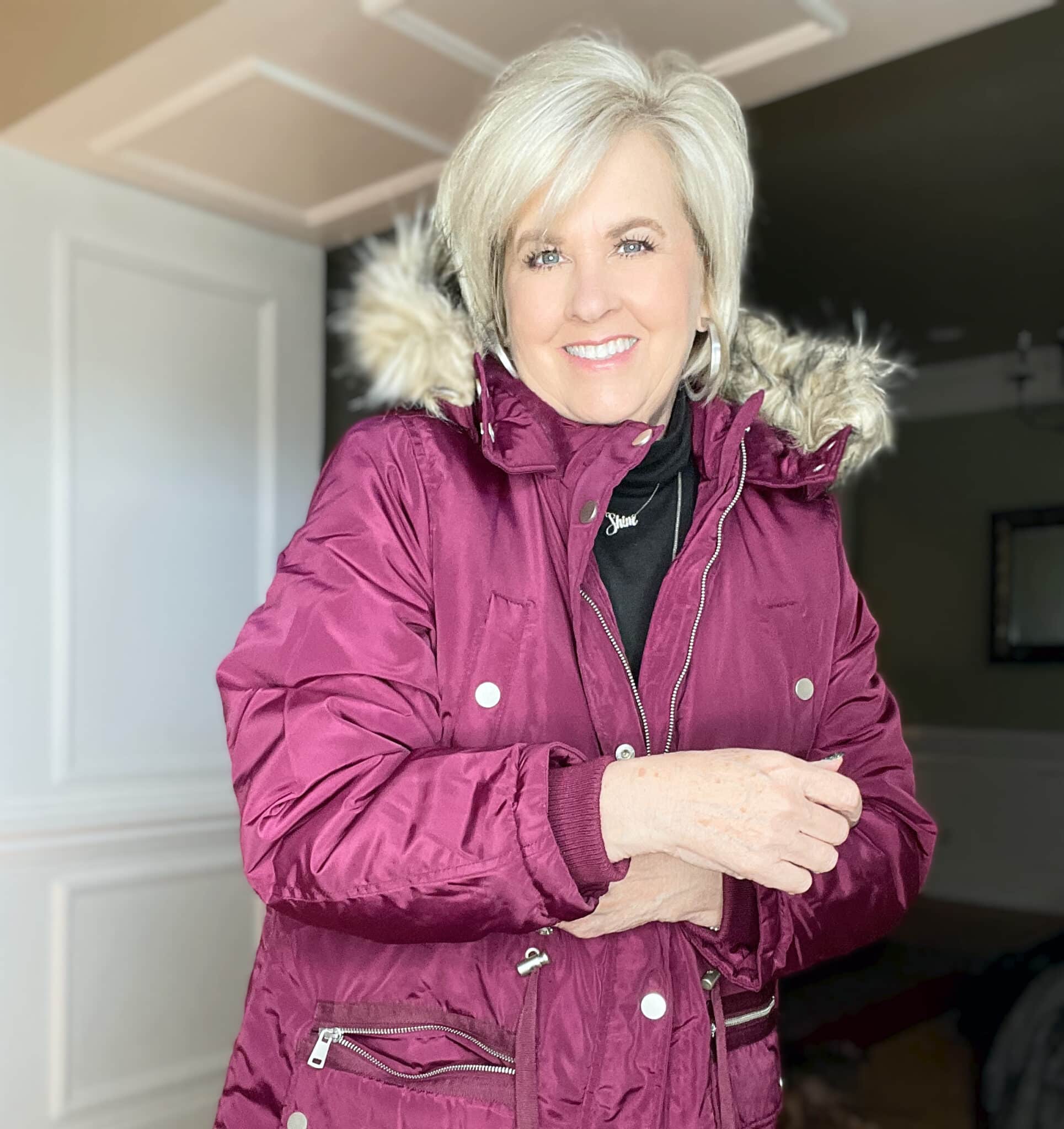 Over 40 Fashion Blogger, Tania Stephens is keeping warm in her affordable coats from Walmart7