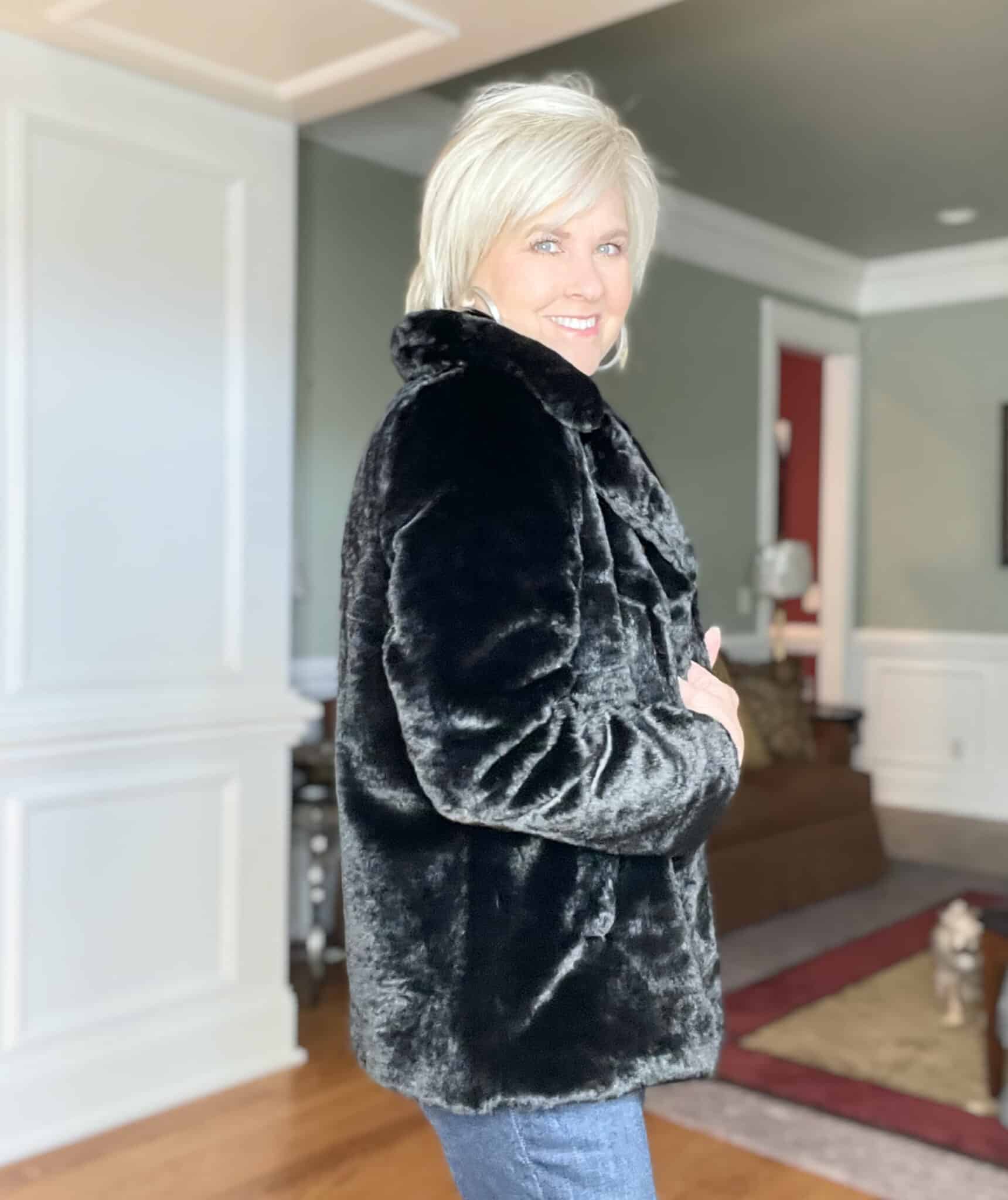 Over 40 Fashion Blogger, Tania Stephens is keeping warm in her affordable coats from Walmart10