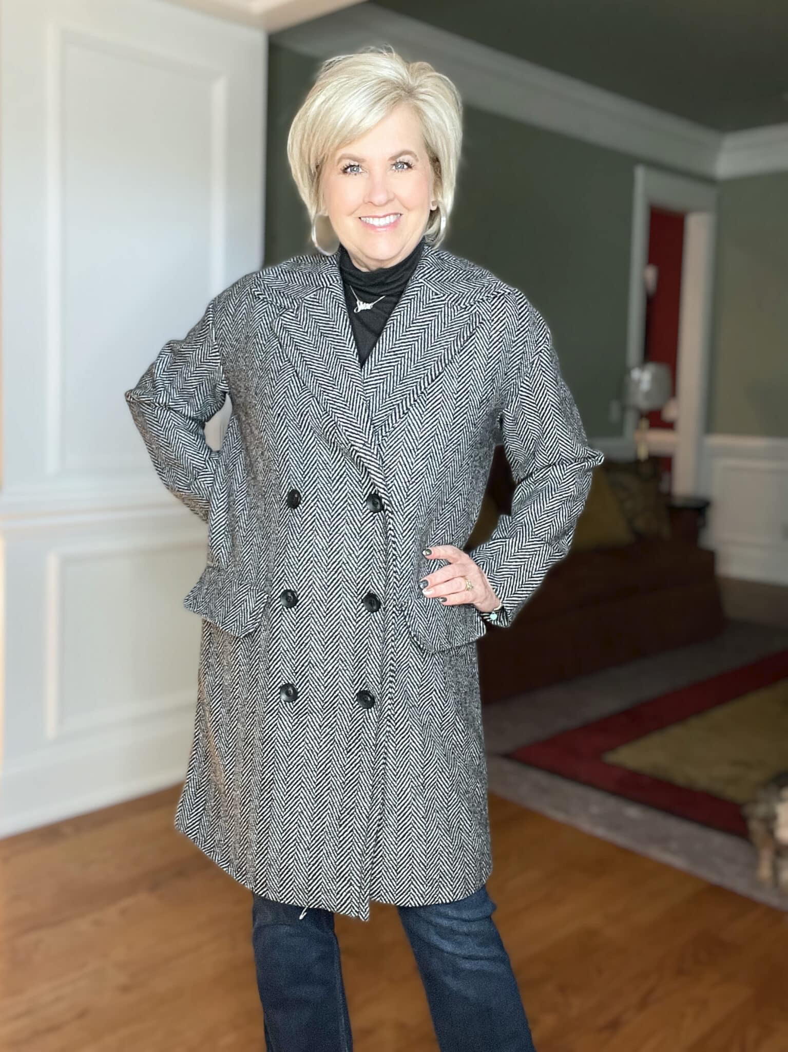 Over 40 Fashion Blogger, Tania Stephens is keeping warm in her affordable coats from Walmart12