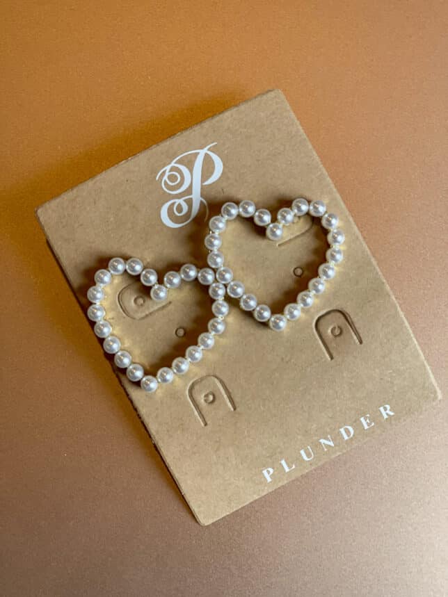 Pearl Heart Earrings