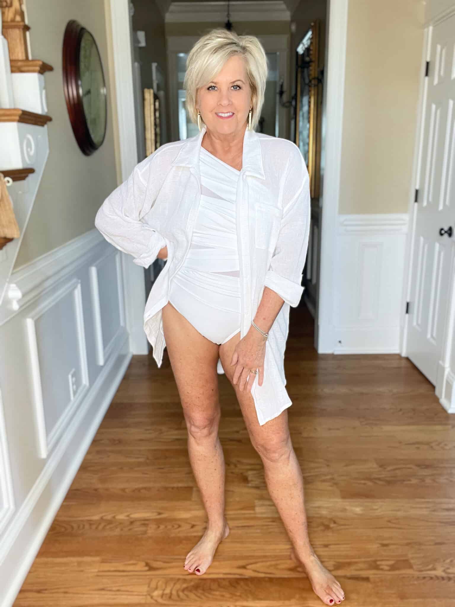 Over 40 Fashion Blogger, Tania Stephens is doing a swimsuits for women over 50 try-on haul 12