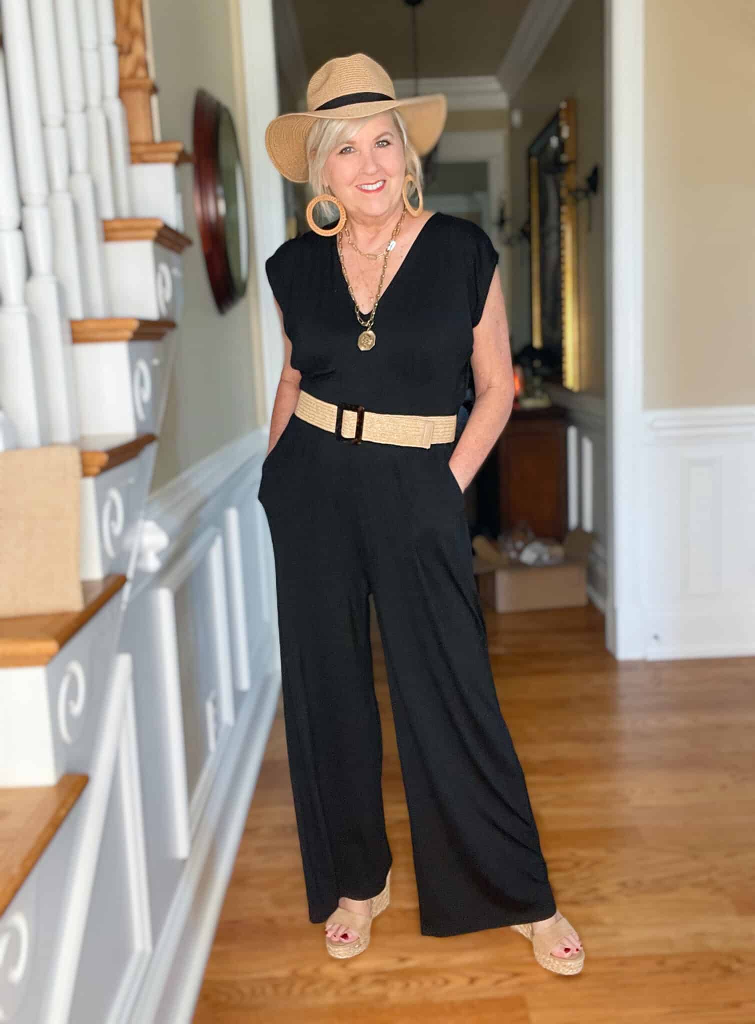 Over 40 Fashion Blogger, Tania Stephens is wondering if this Loft black jumpsuit is a Hit or a Miss5