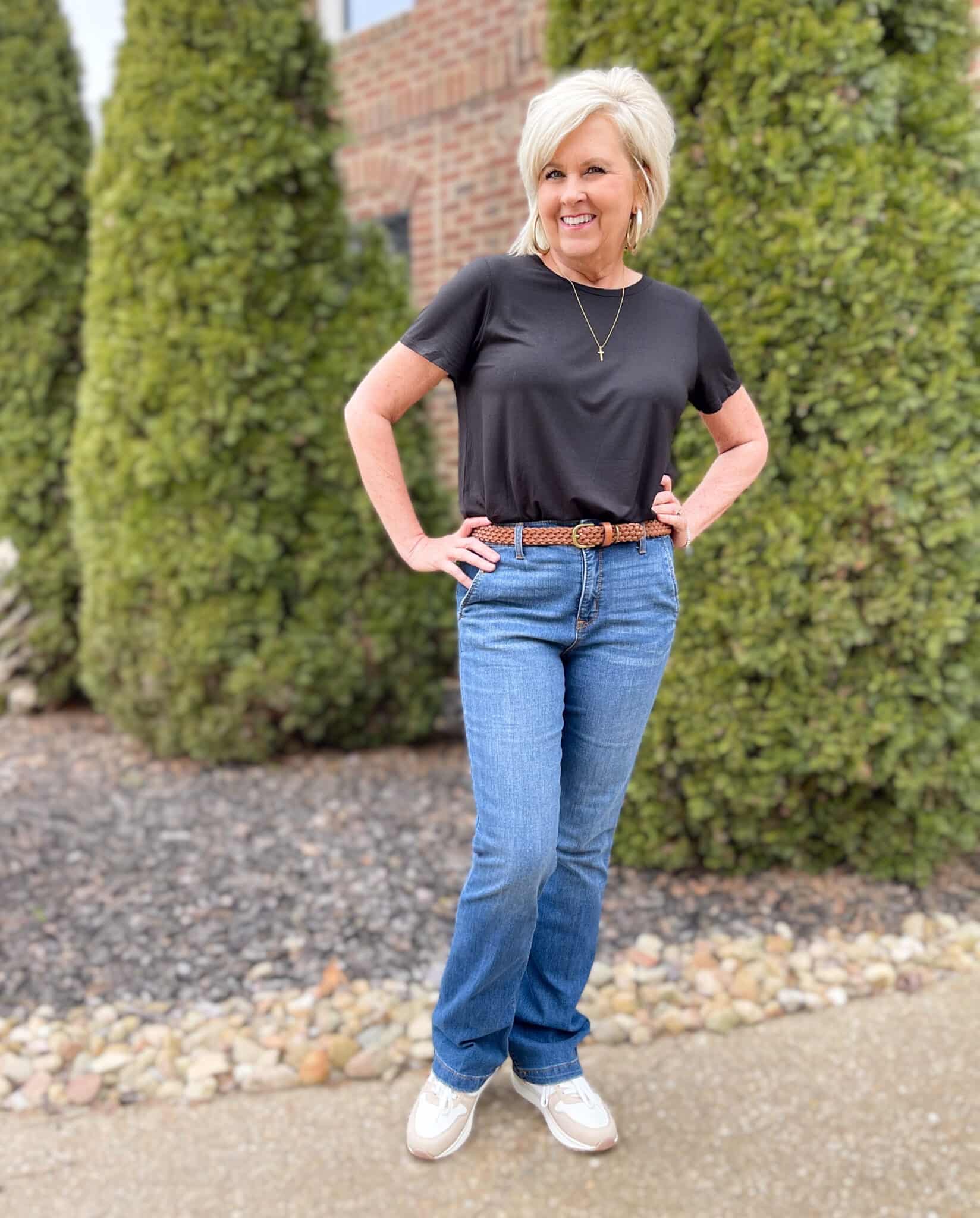 Over 40 Fashion Blogger, Tania Stephens is styling affordable jeans from Walmart