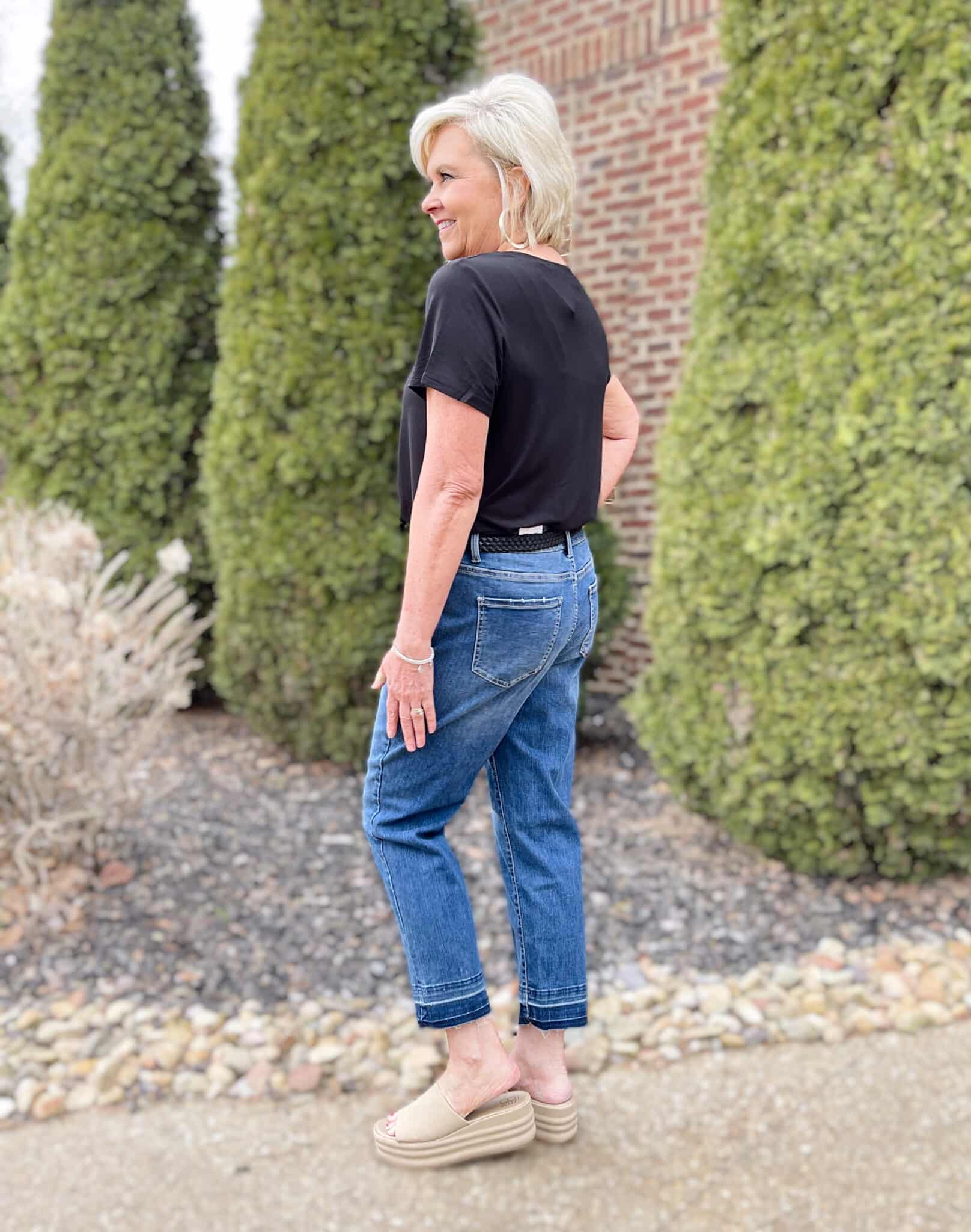 Over 40 Fashion Blogger, Tania Stephens is styling affordable jeans from Walmart12