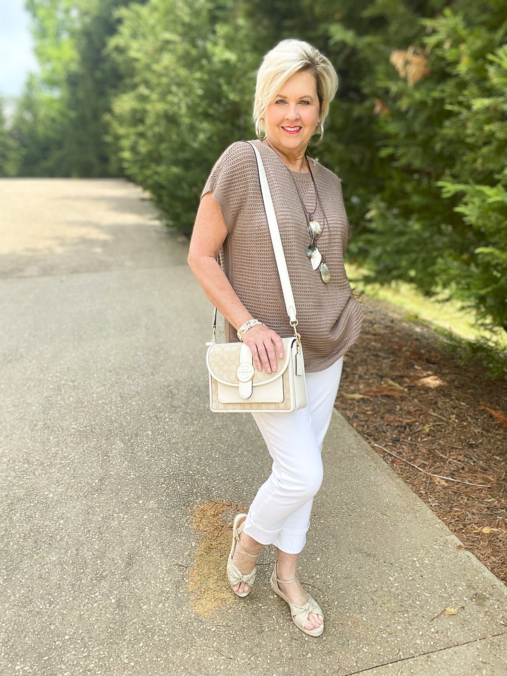 Over 40 Fashion Blogger, Tania Stephens is styling a JJill textured sweater5